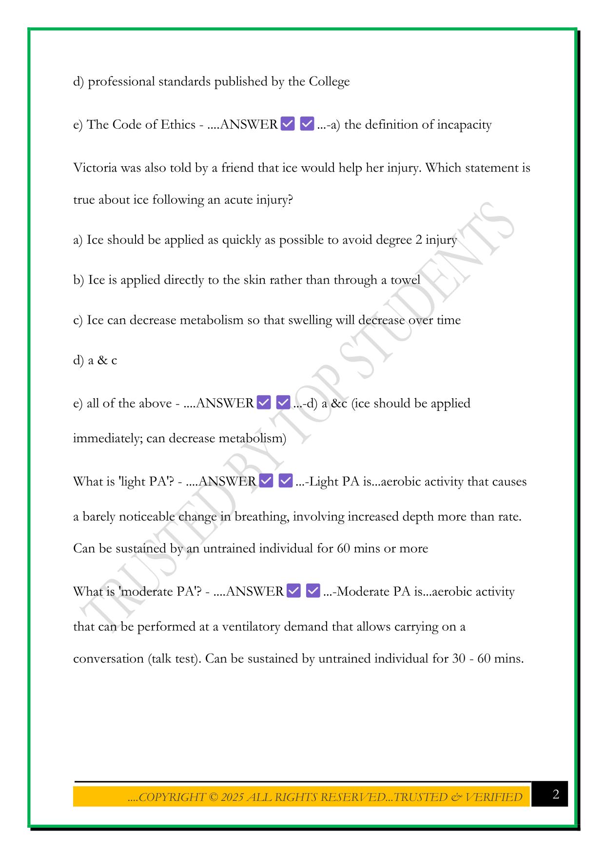 COKO EXAM STUDY DECK 1 EXAM 2025 QUESTIONS AND ANSWERS