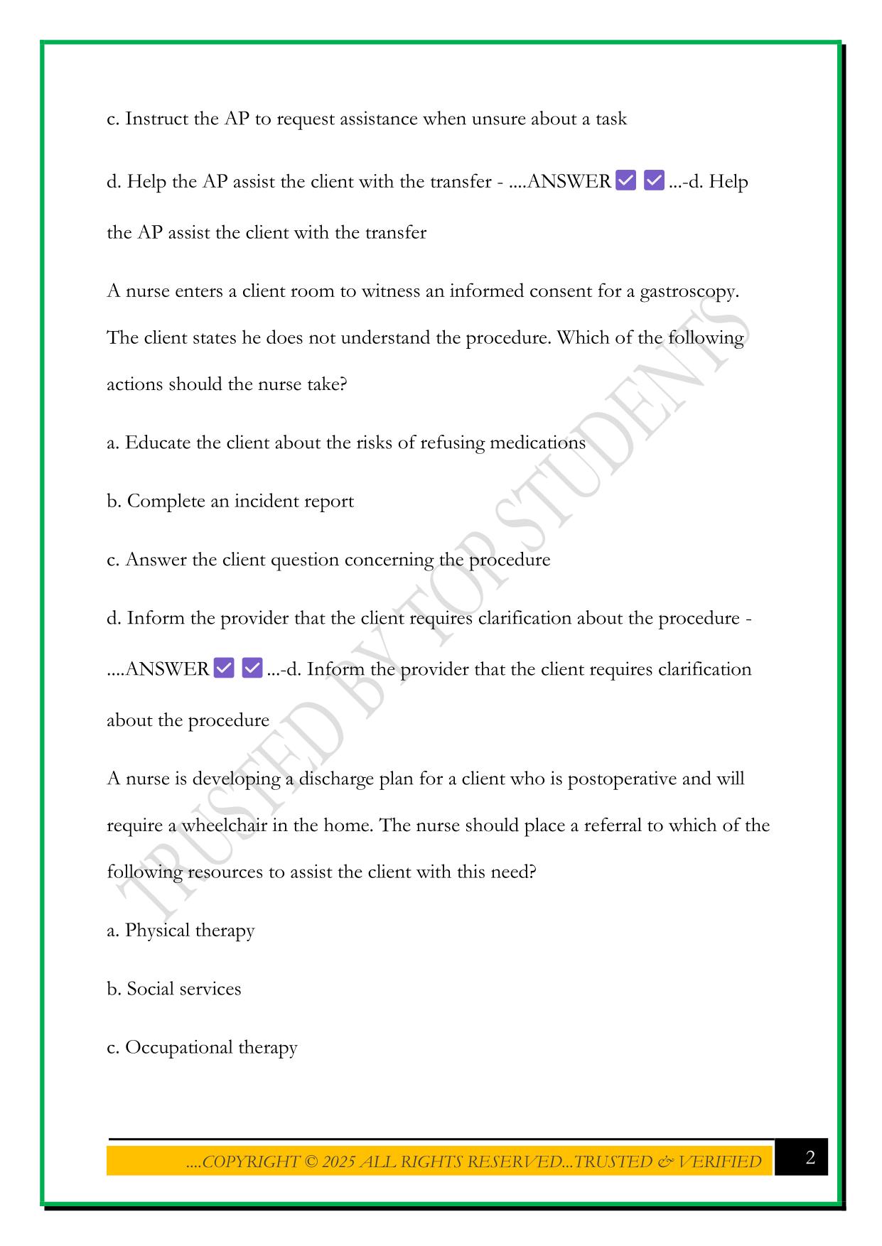 LEADERSHIP PROCTORED EXAM 2025 QUESTIONS AND ANSWERS