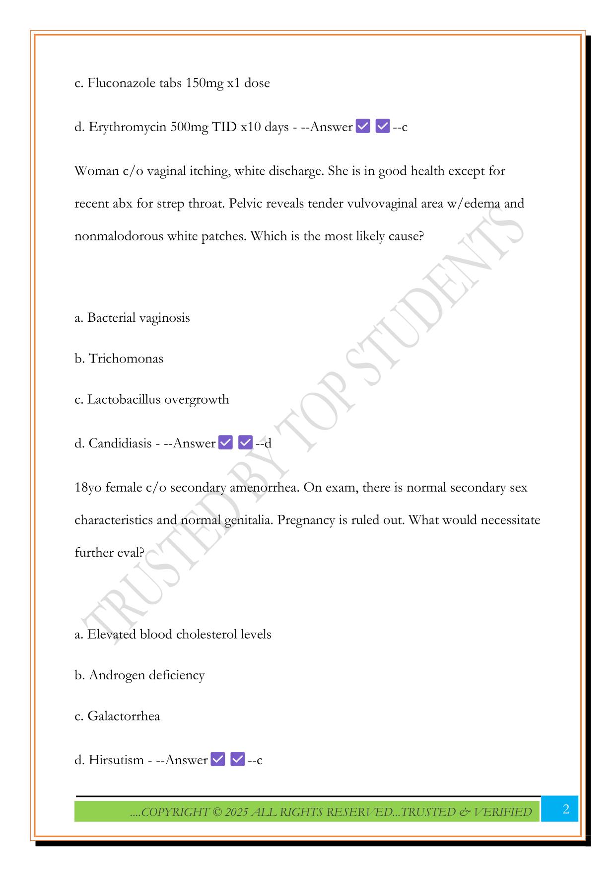 NR602 FINAL EXAM QUESTIONS AND ANSWERS