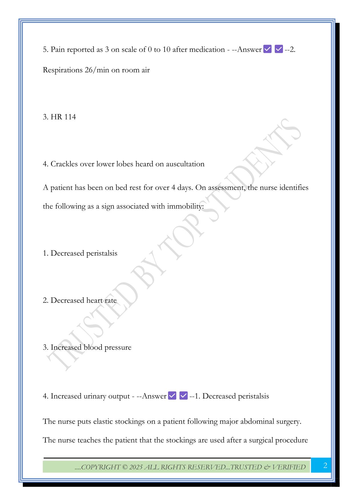 Patient Centered Care 1: Exam 2 2025 Questions and Answers