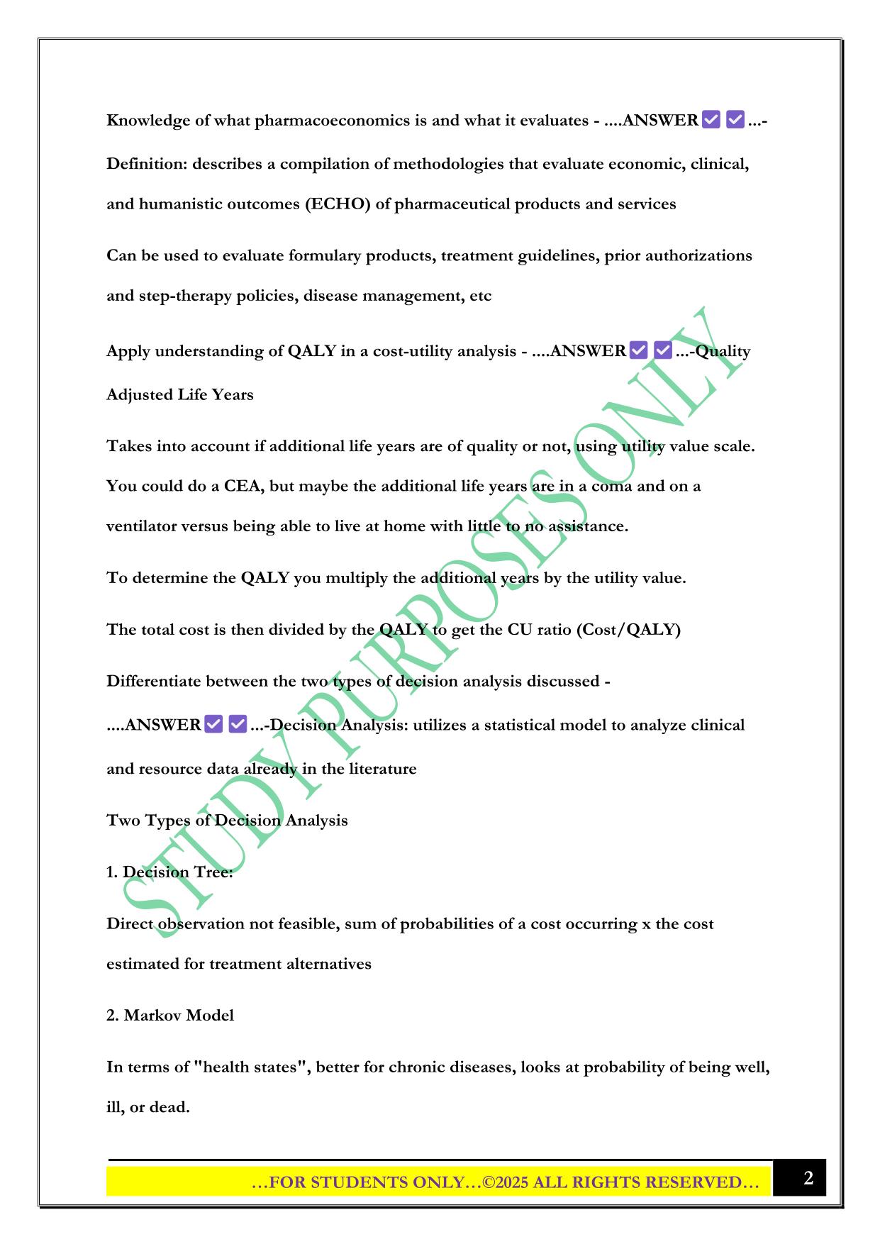 Health Care Systems Quiz 6 2025 Questions and Answers