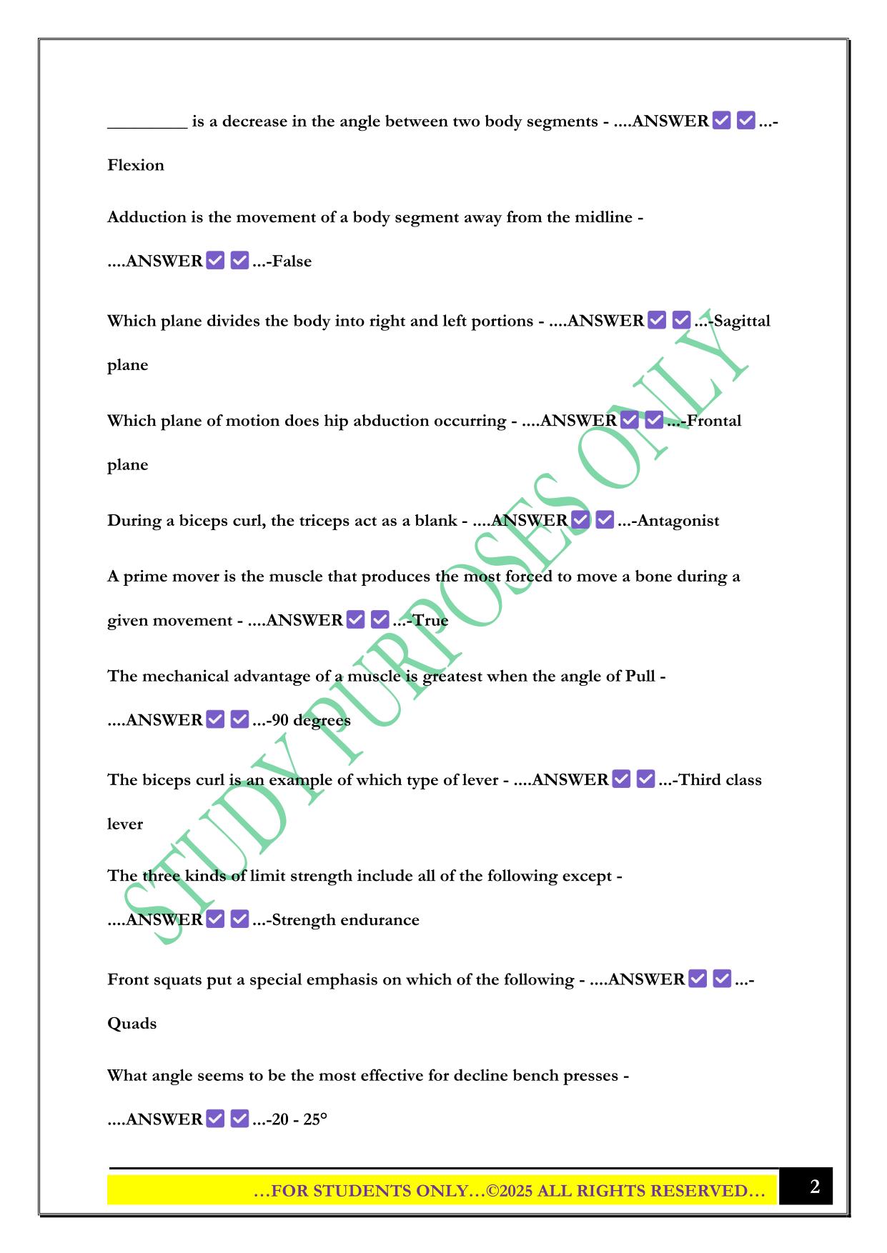 ISSA Bodybuilding Exam 2025 Questions and Answers