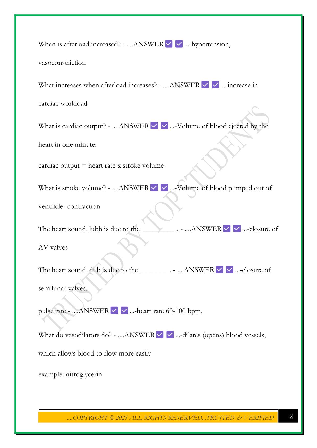 NR 283 EXAM 2 – CHAMBERLAIN EXAM 2025 QUESTIONS AND ANSWERS