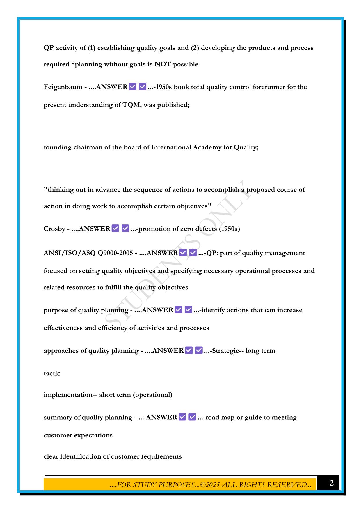 CERTIFICATION CQPA PART 1,2,3,4 EXAM 2025 QUESTIONS AND ANSWERS