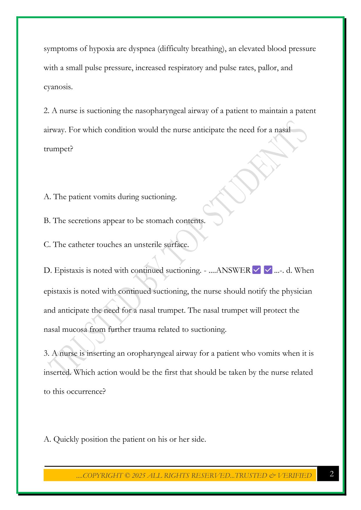 6001 FINAL PRACTICE QUESTIONS WITH CORRECT ANSWERS