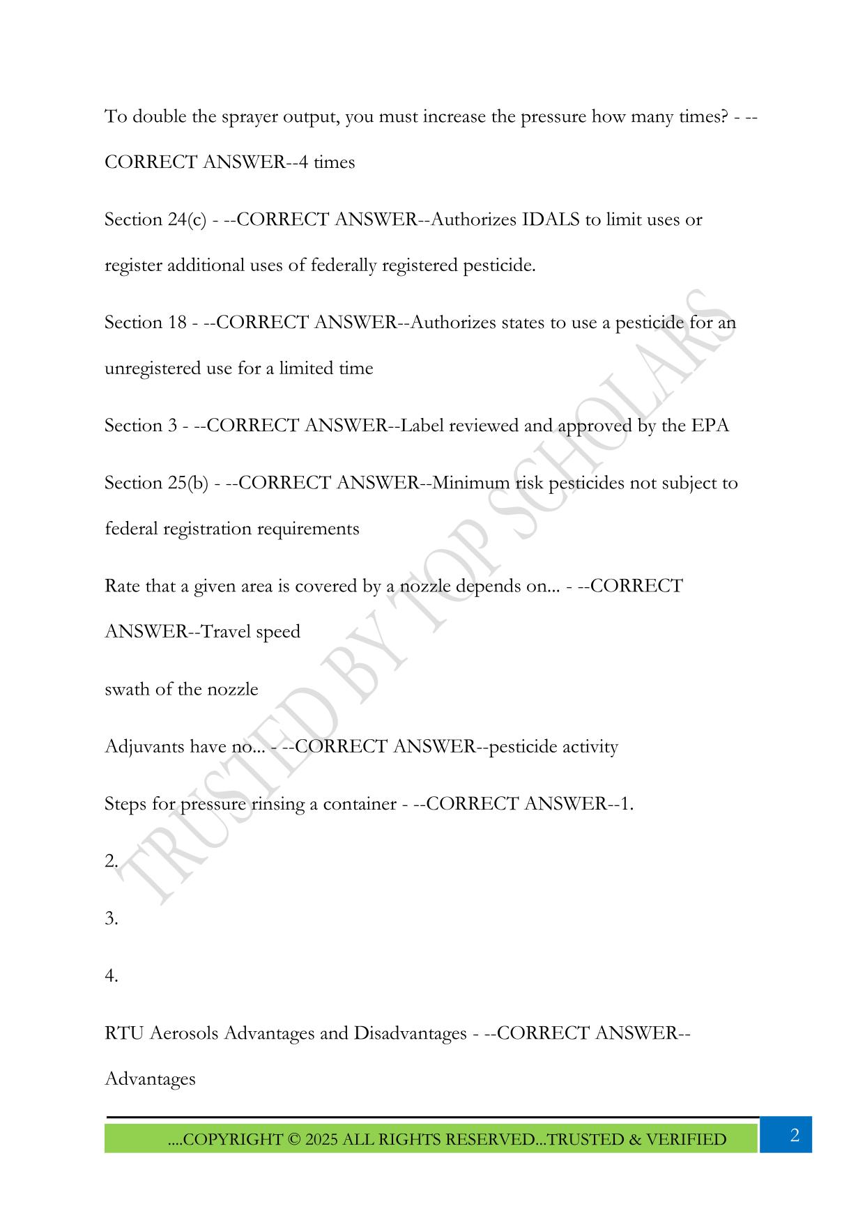 Iowa Commercial Applicator License Exam 2025 Questions and Answers