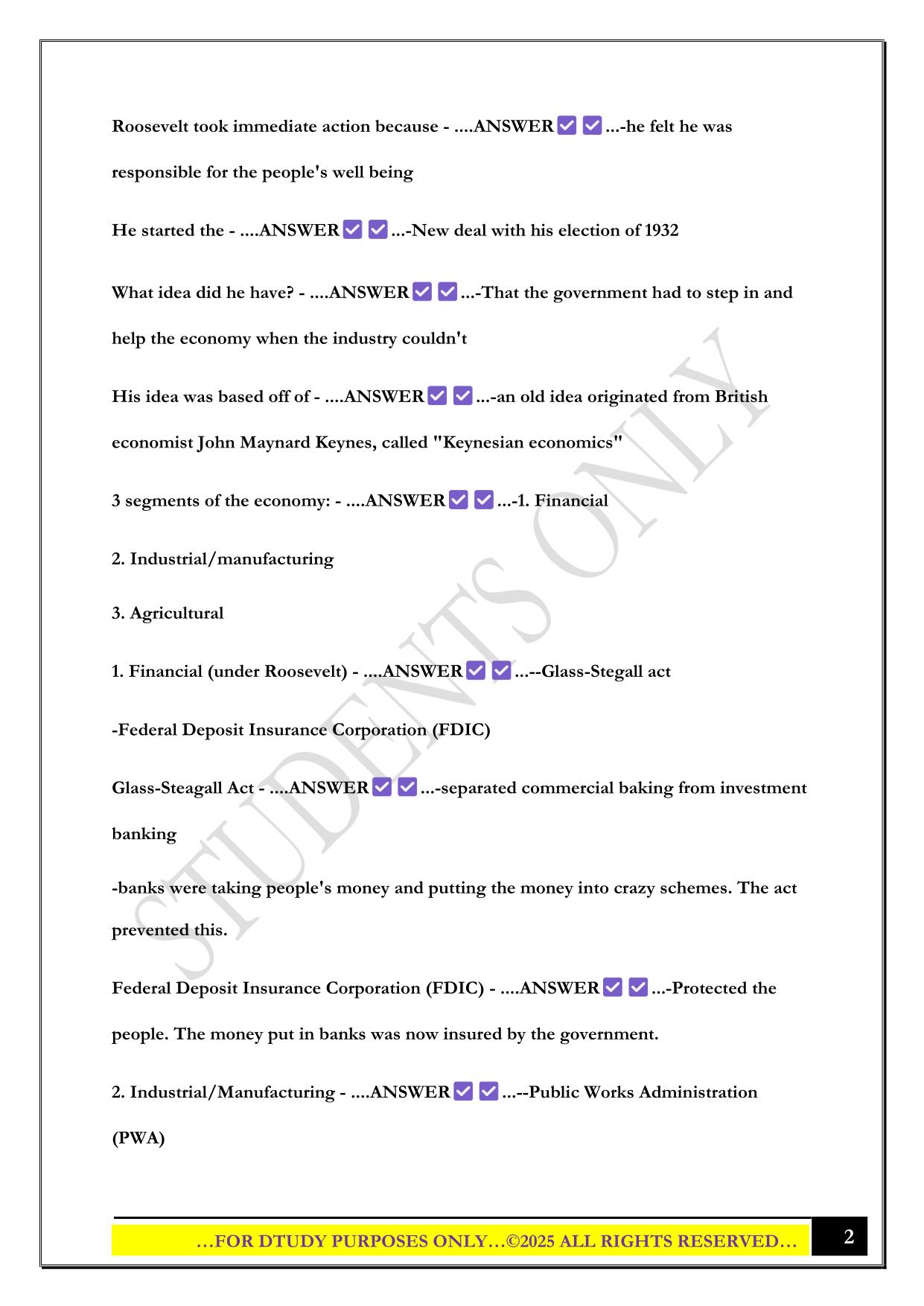 FINA EXAM 2025 QUESTIONS AND ANSWERS
