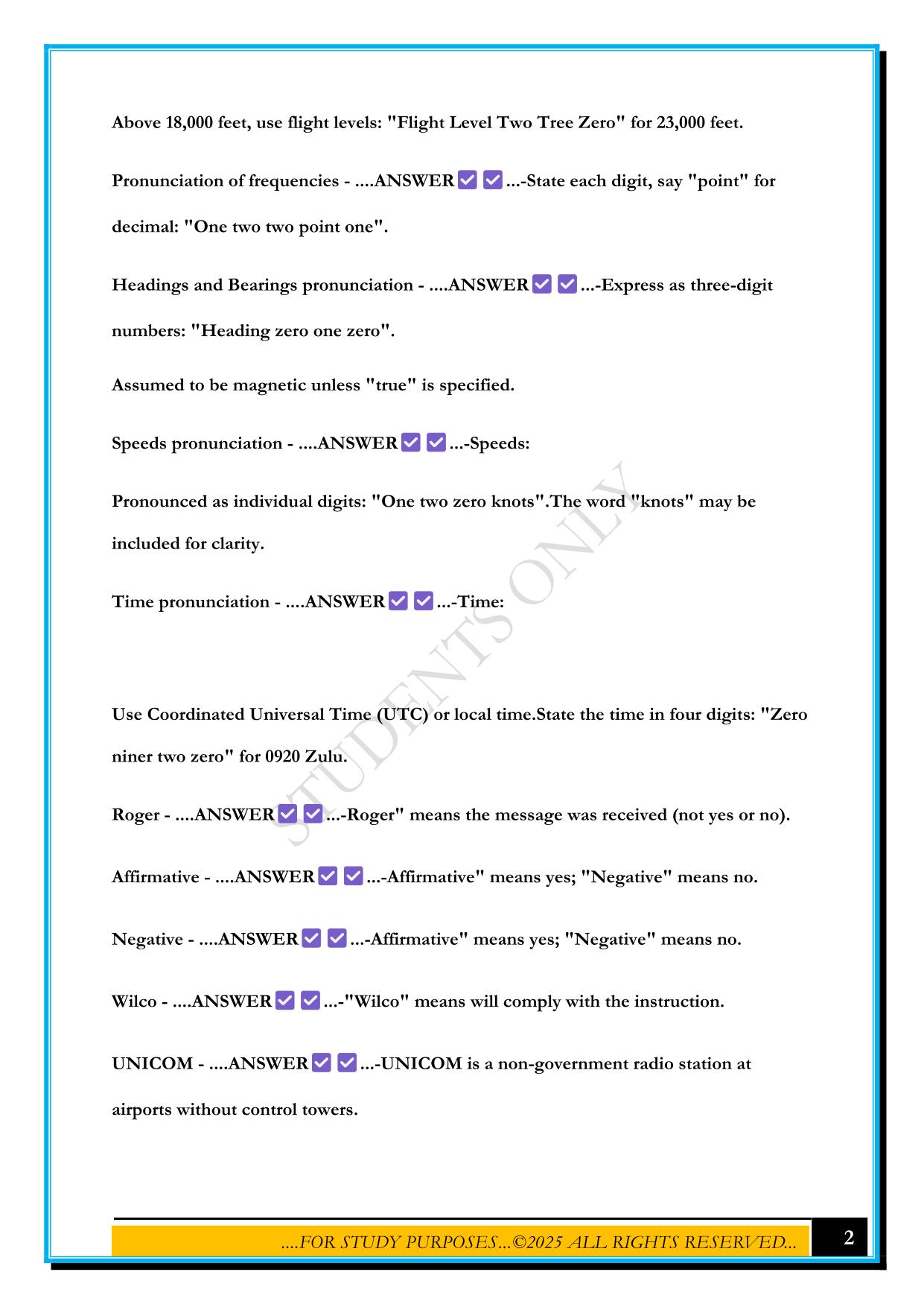 PRIVATE PILOT GROUND SCHOOL EXAM 2025 QUESTIONS AND ANSWERS