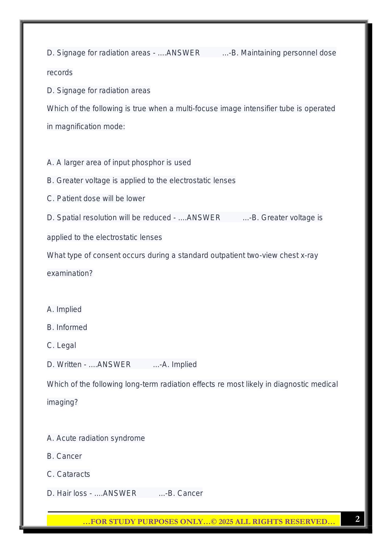 RTBC Mock exam # 2 2025 Questions and Answers