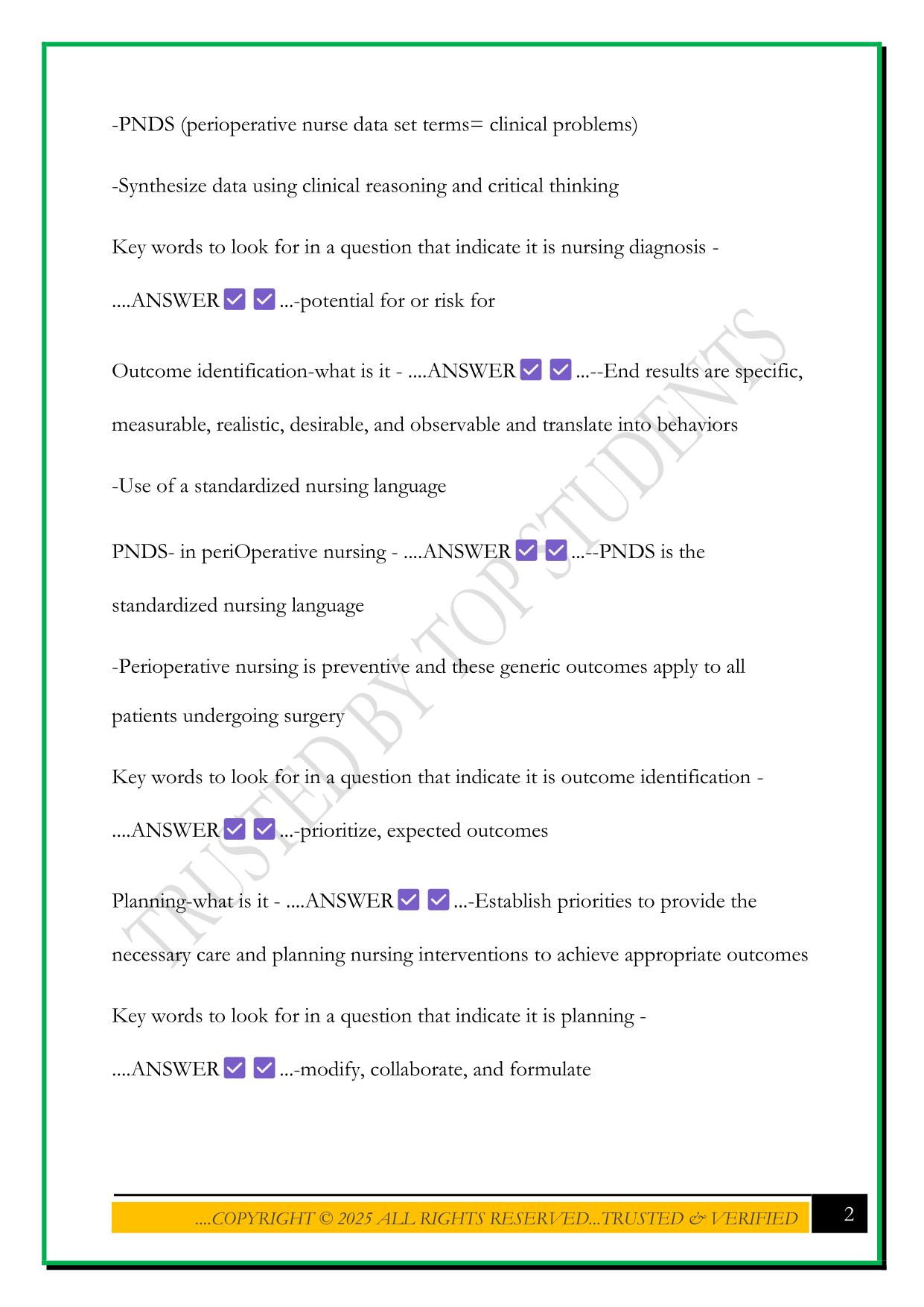 CNOR Exam Module 1 2025 Questions and Answers