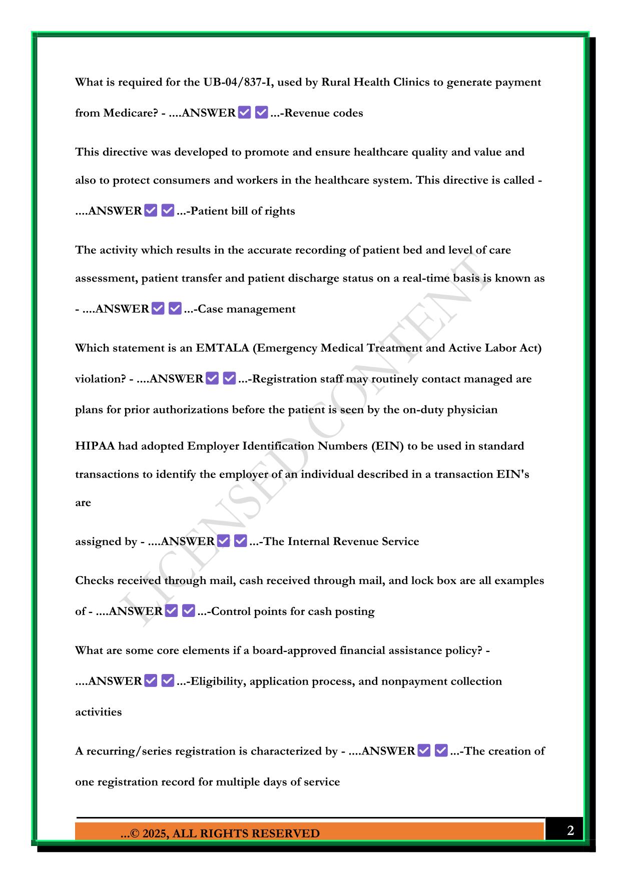 CRCR CERTIFICATION EXAM 2025 QUESTIONS AND ANSWERS