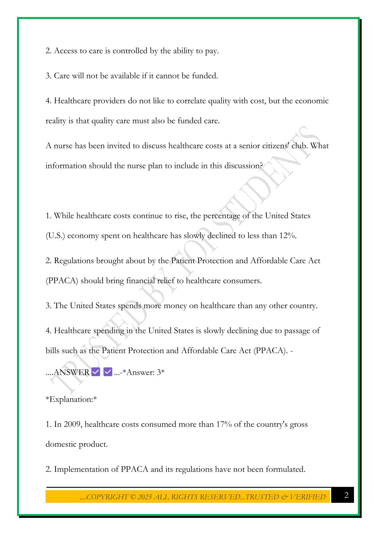 INTRODUCING NURSING MANAGEMENT CHAPTER 1 EXAM 2025 QUESTIONS AND ANSWERS