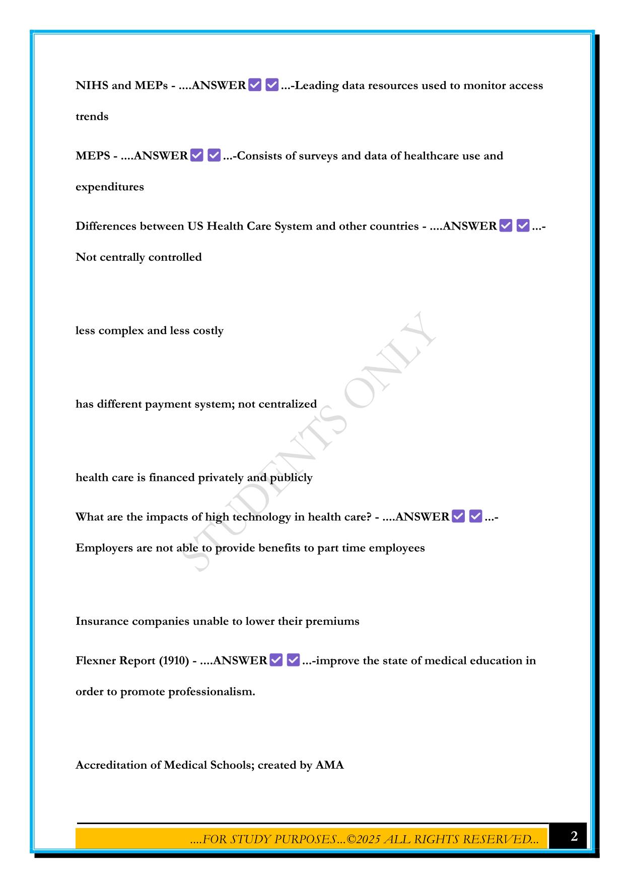 FINAL REVIEW OF C425 EXAM 2025 QUESTIONS AND ANSWERS