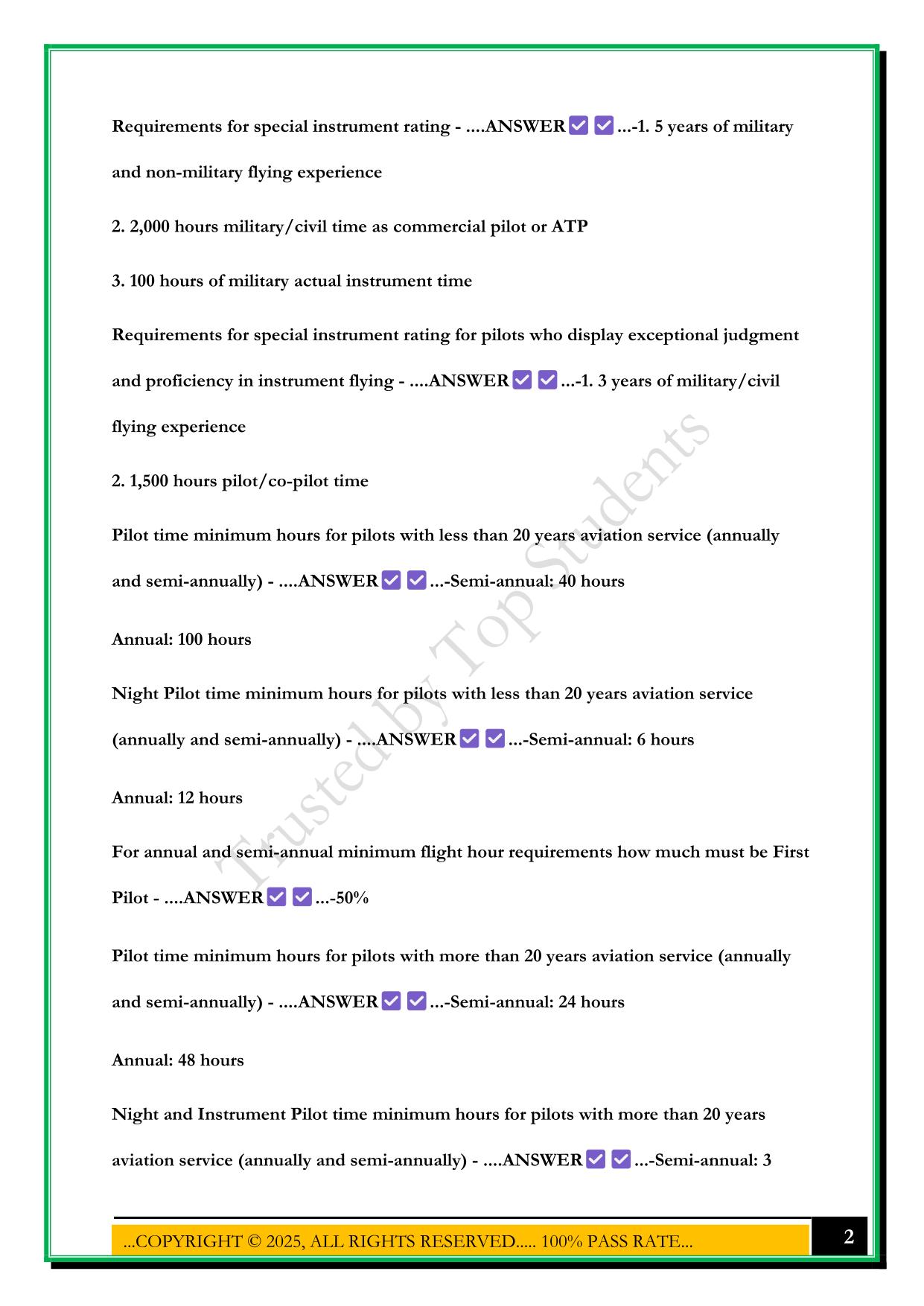 TILTROTOR INSTRUMENT GROUND SCHOOL REVIEW 2025 QUESTIONS AND ANSWERS