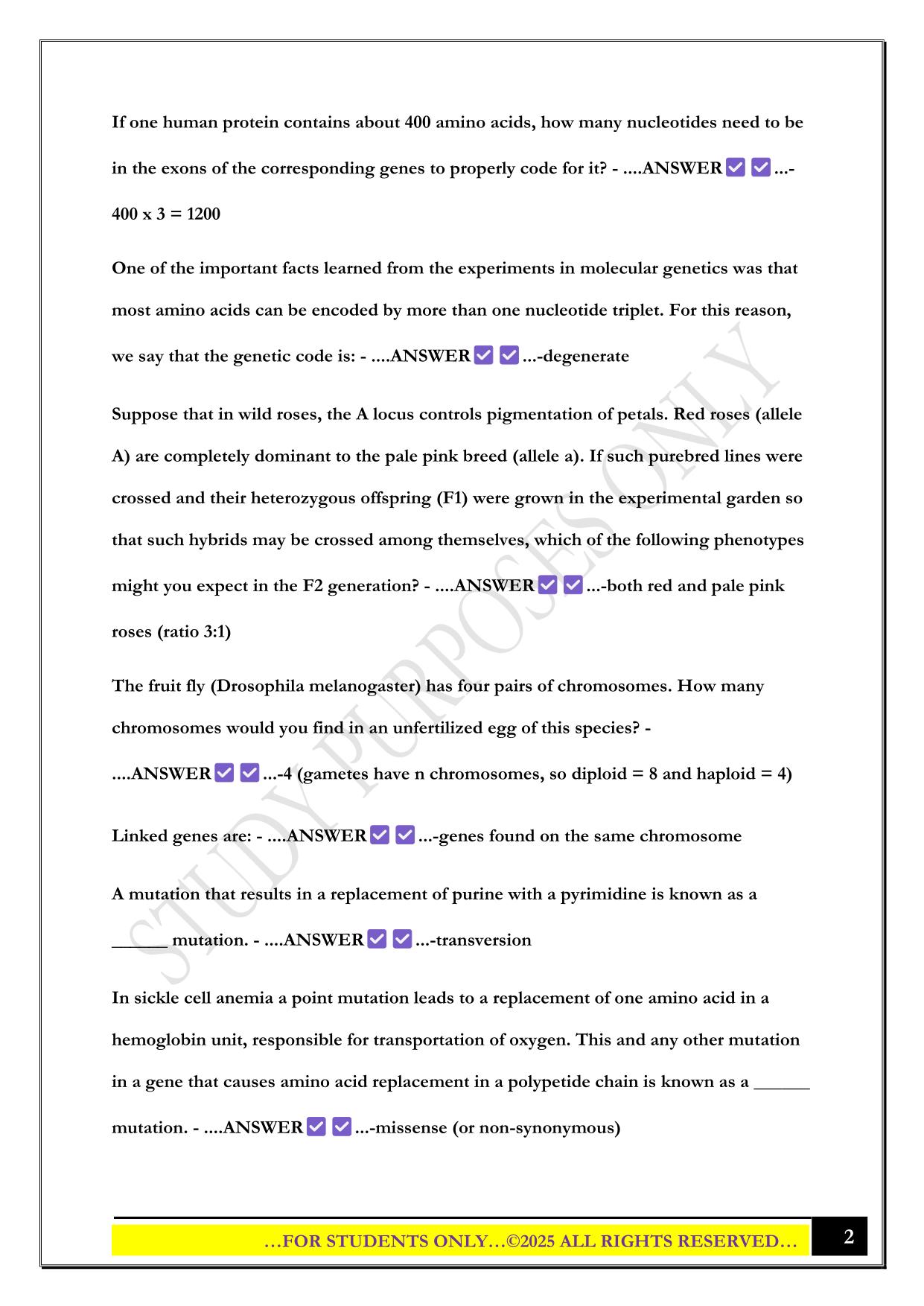 Biol 322 Exam 2 (Ch. 6-10) 2025 Questions and Answers