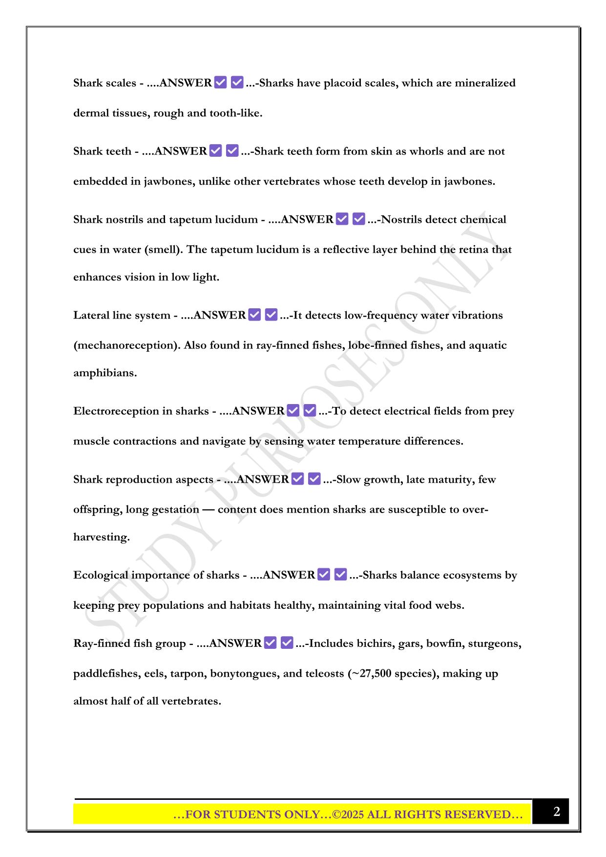 BIO 100 Exam 3 2025 Questions and Answers