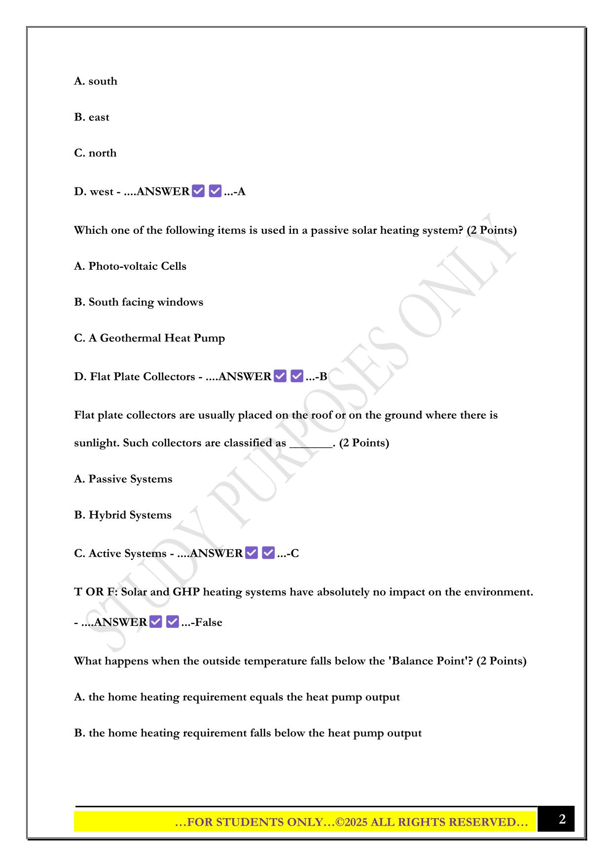 EGEE exam 3 2025 Questions and Answers