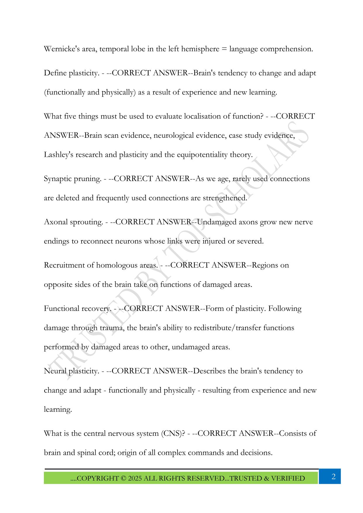 AQA A Level Psychology: Biopsychology Exam 2025 Questions and Answers