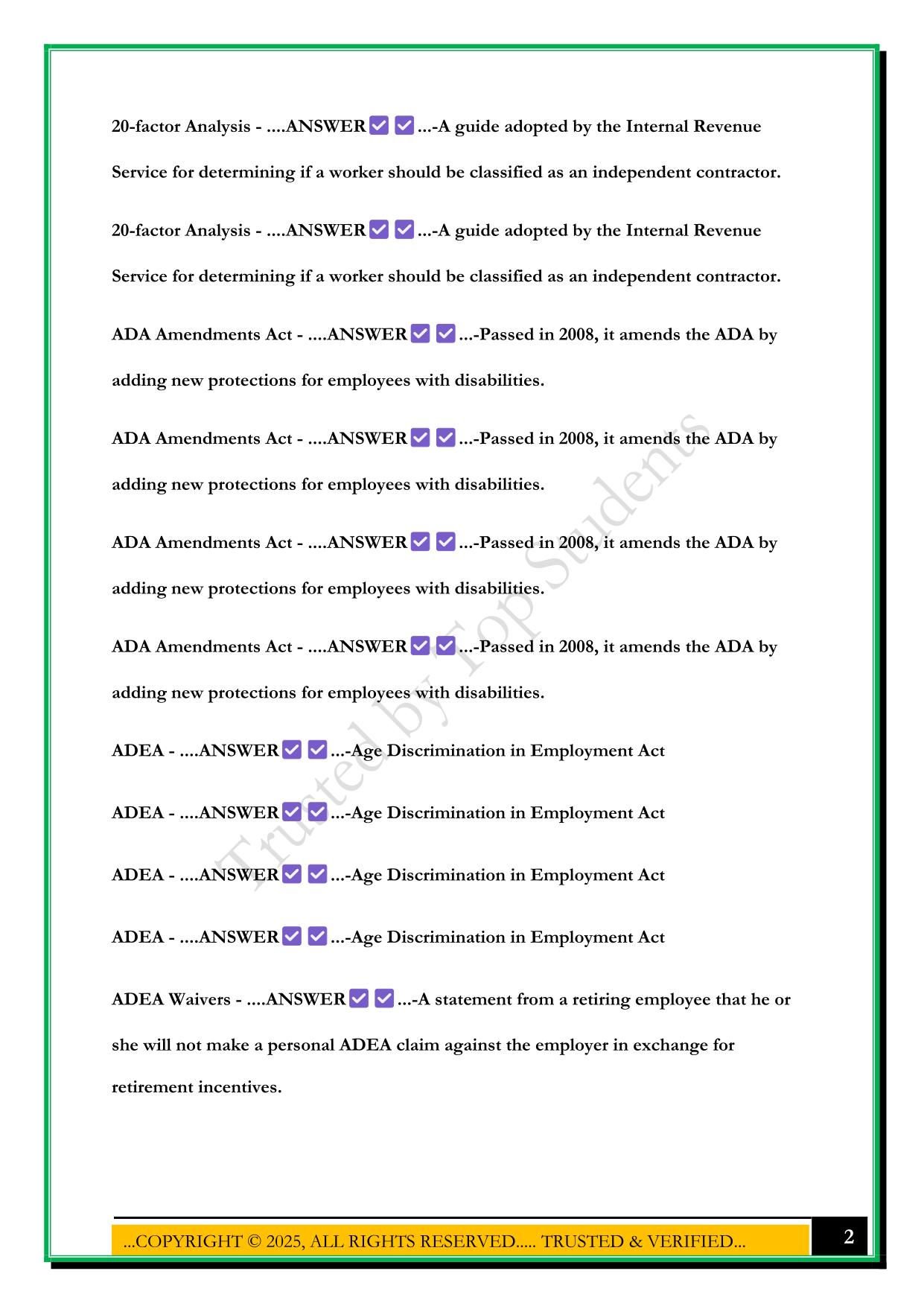C233 WGU EXAM 2025 QUESTIONS AND ANSWERS