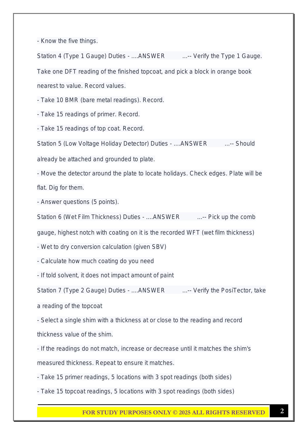 CIP Level 1 Practical Exam 2025 Questions and Answers