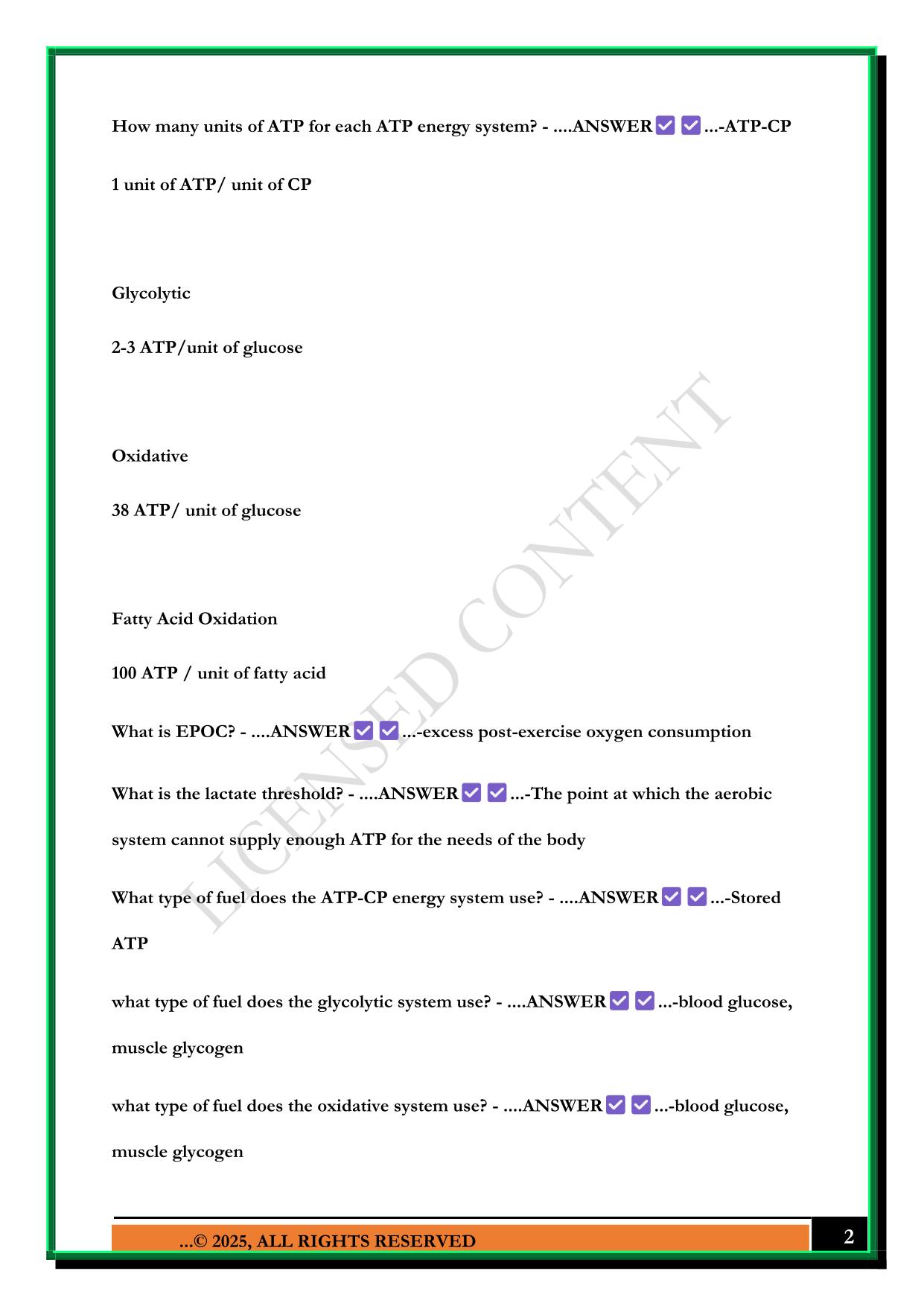 PTS CANFITPRO EXAM 2025 QUESTIONS AND ANSWERS