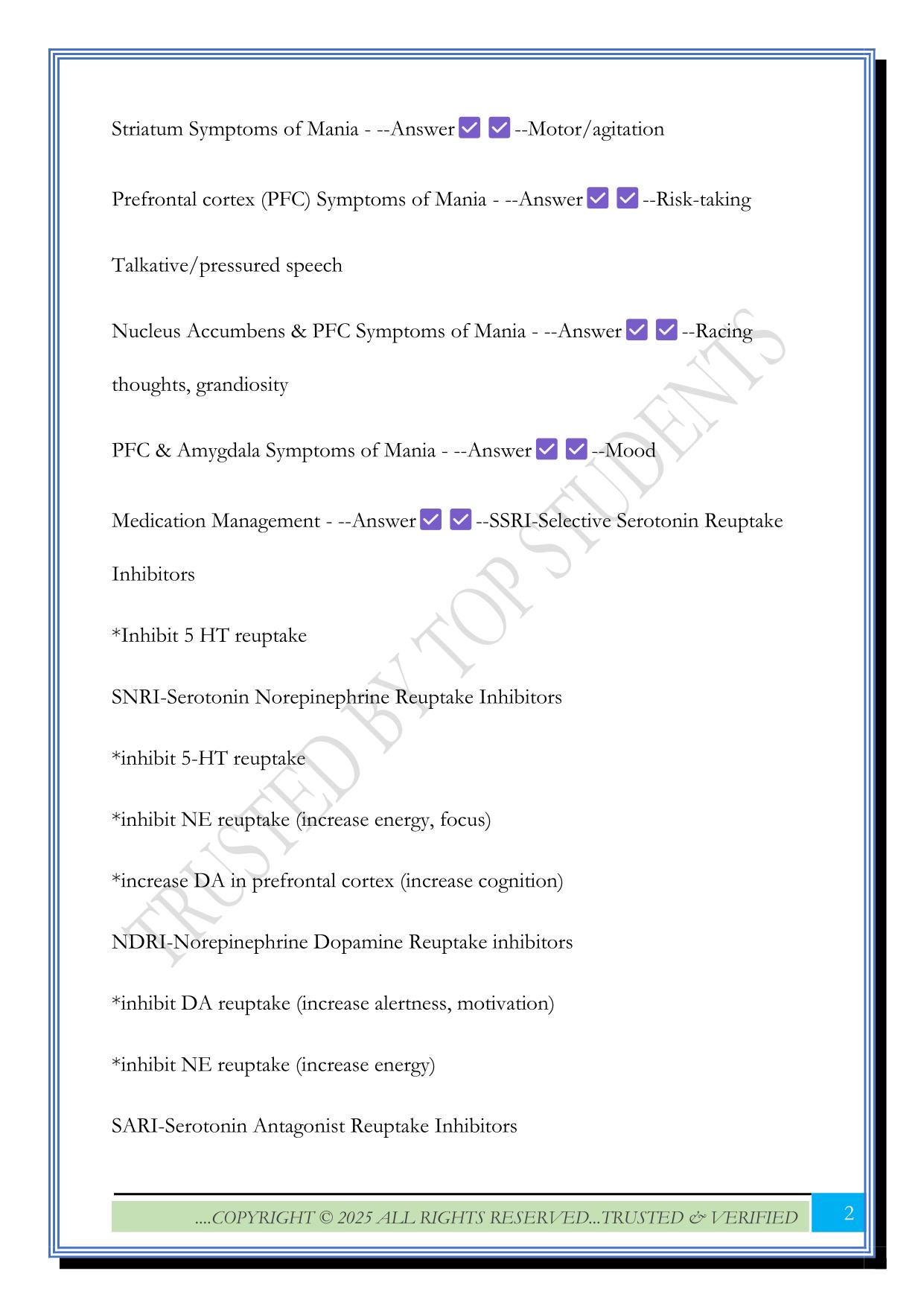 NR 546 Exam 2025 Questions and Answers