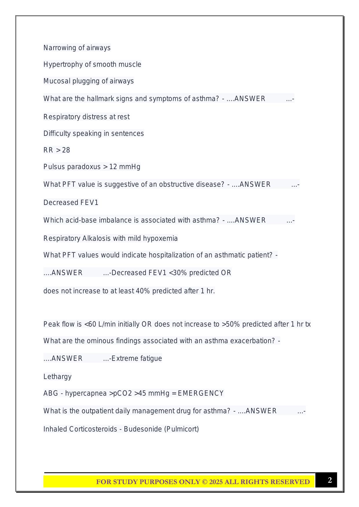 AG-ACNP Boards Exam 2025 Questions and Answers