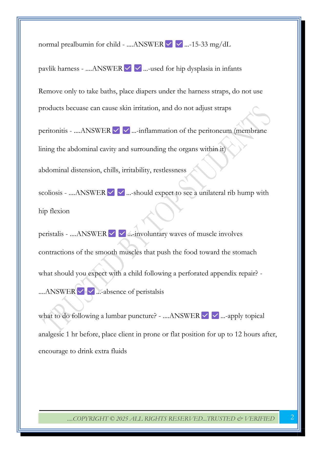 ATI proctored nursing care of children 2025 Questions and Answers