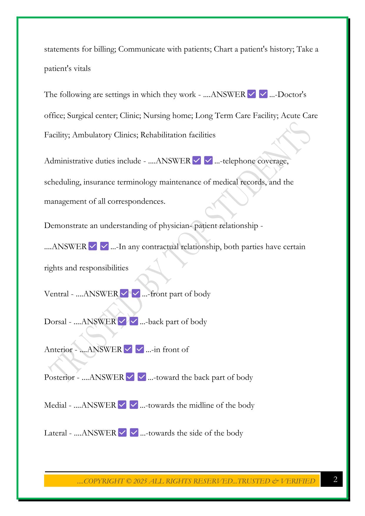 MEDICAL LAW AND ETHICS (AMCA OFFICIAL) EXAM 2025 QUESTIONS AND ANSWERS