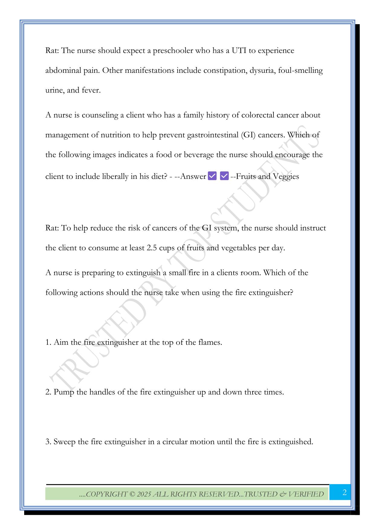ATI RN Concept-Based Assessment Level 1 Online Practice A Exam 2025 Questions and Answers