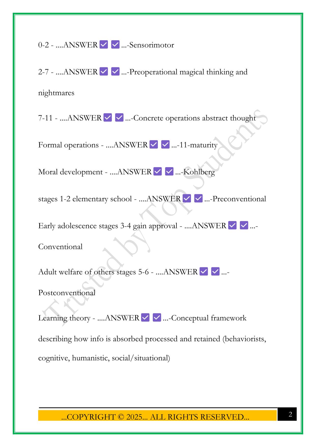 ASWB MSW EXAM 2025 QUESTIONS AND ANSWERS