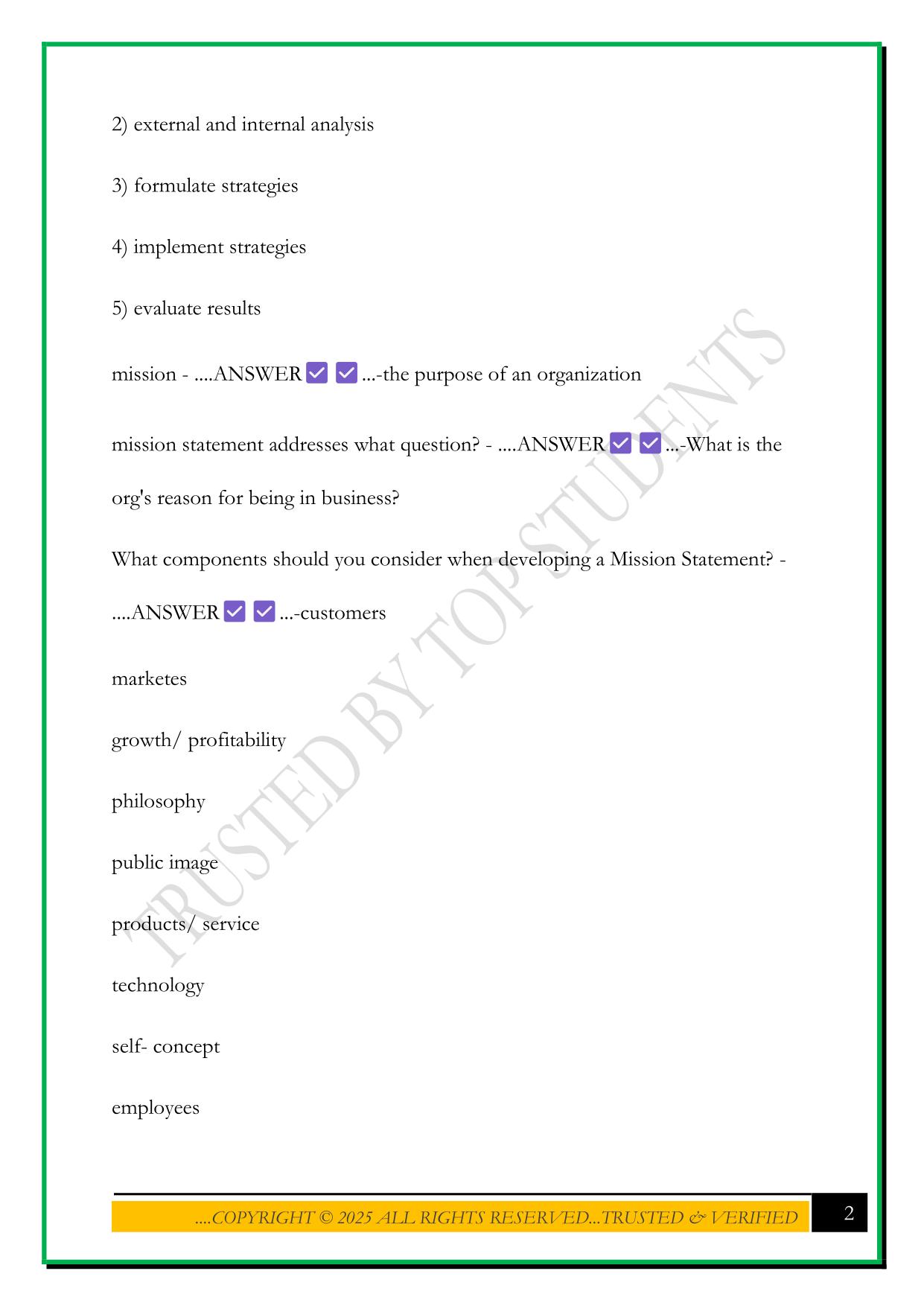 MGT 202 EXAM 2 REVIEW UTK CHAPTERS 9-12 2025 QUESTIONS AND ANSWERS