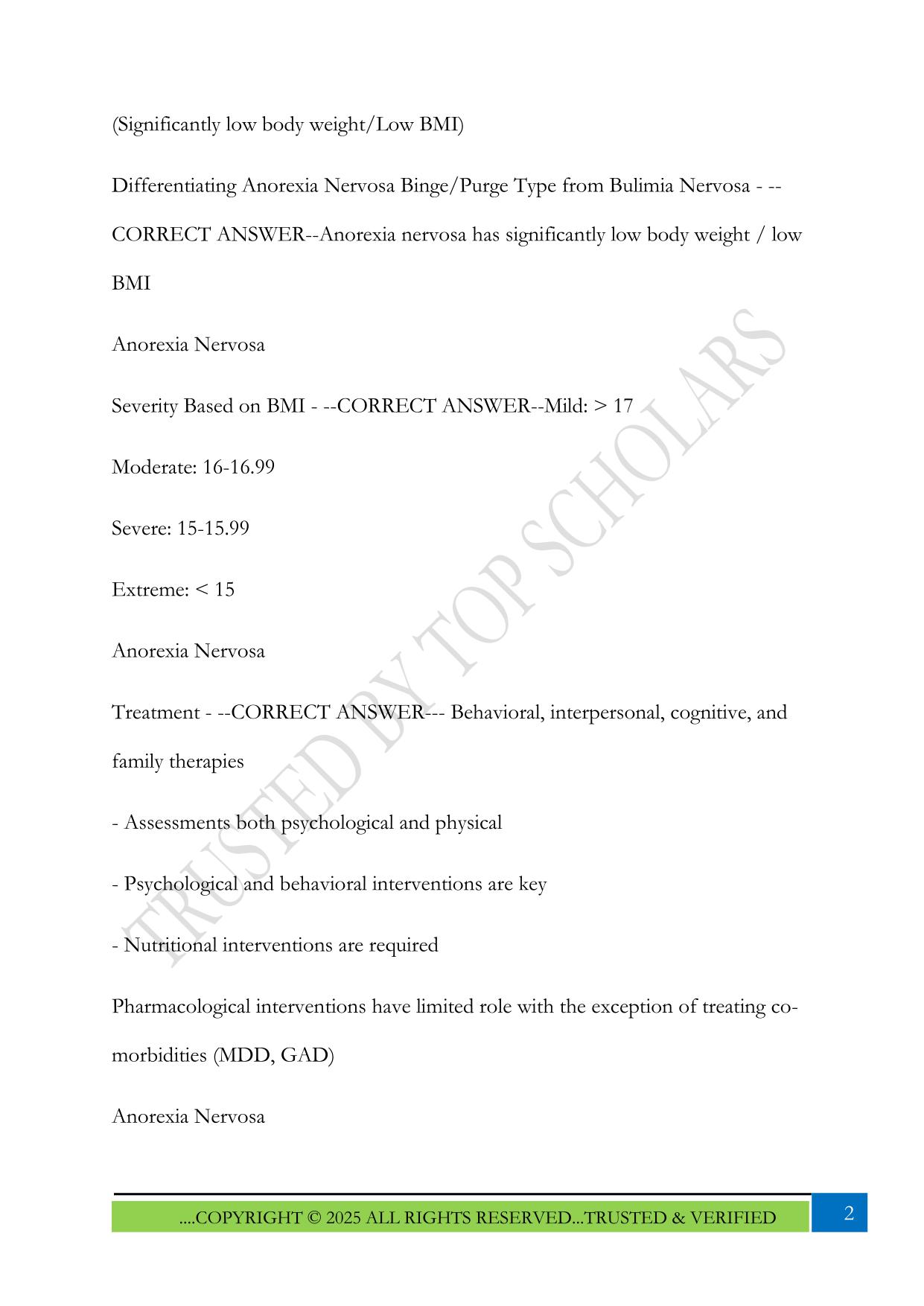 NURS 663 EXAM 2 2025 QUESTIONS AND ANSWERS