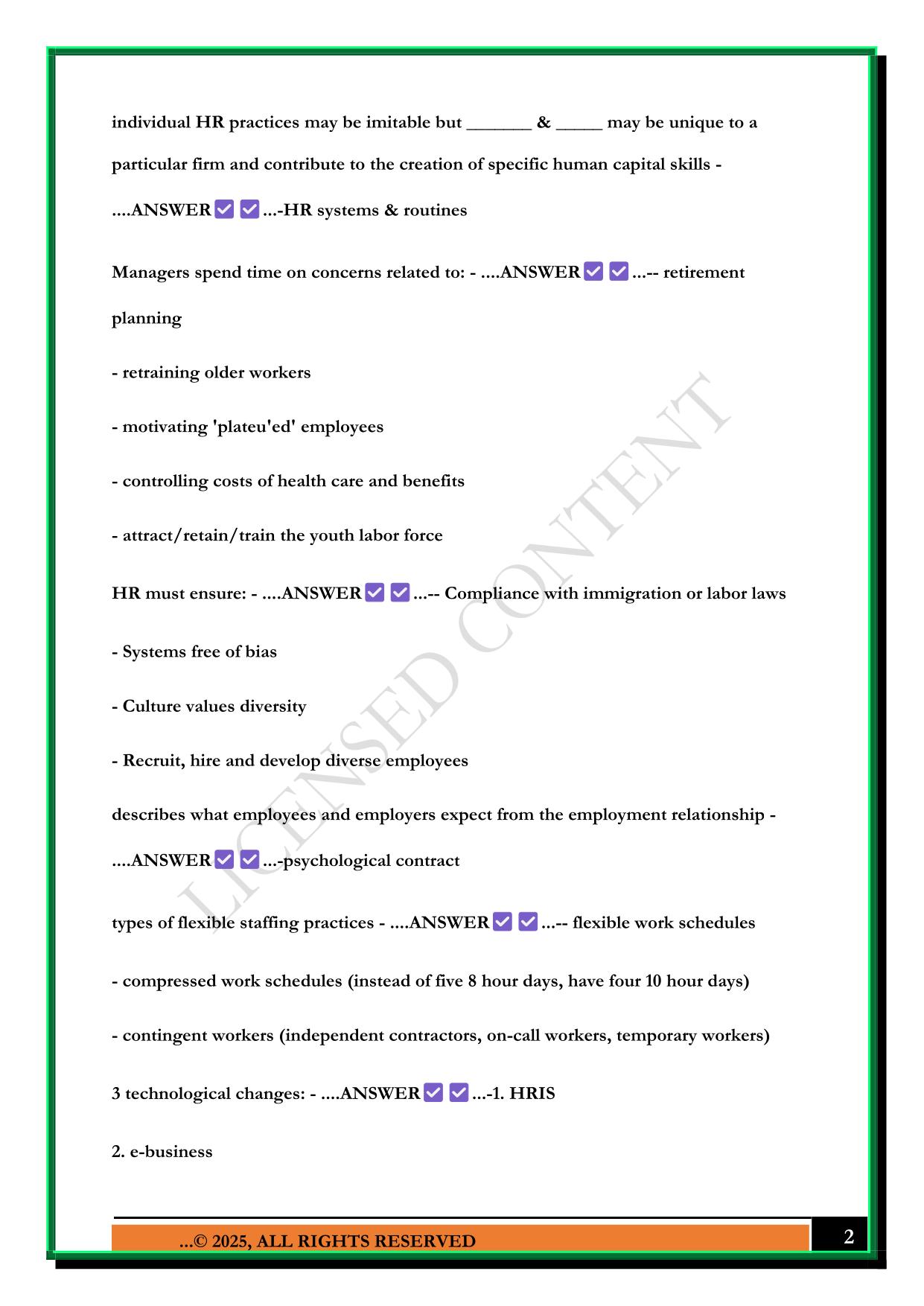 MAN6366 ORG STAFFING EXAM 2025 QUESTIONS AND ANSWERS