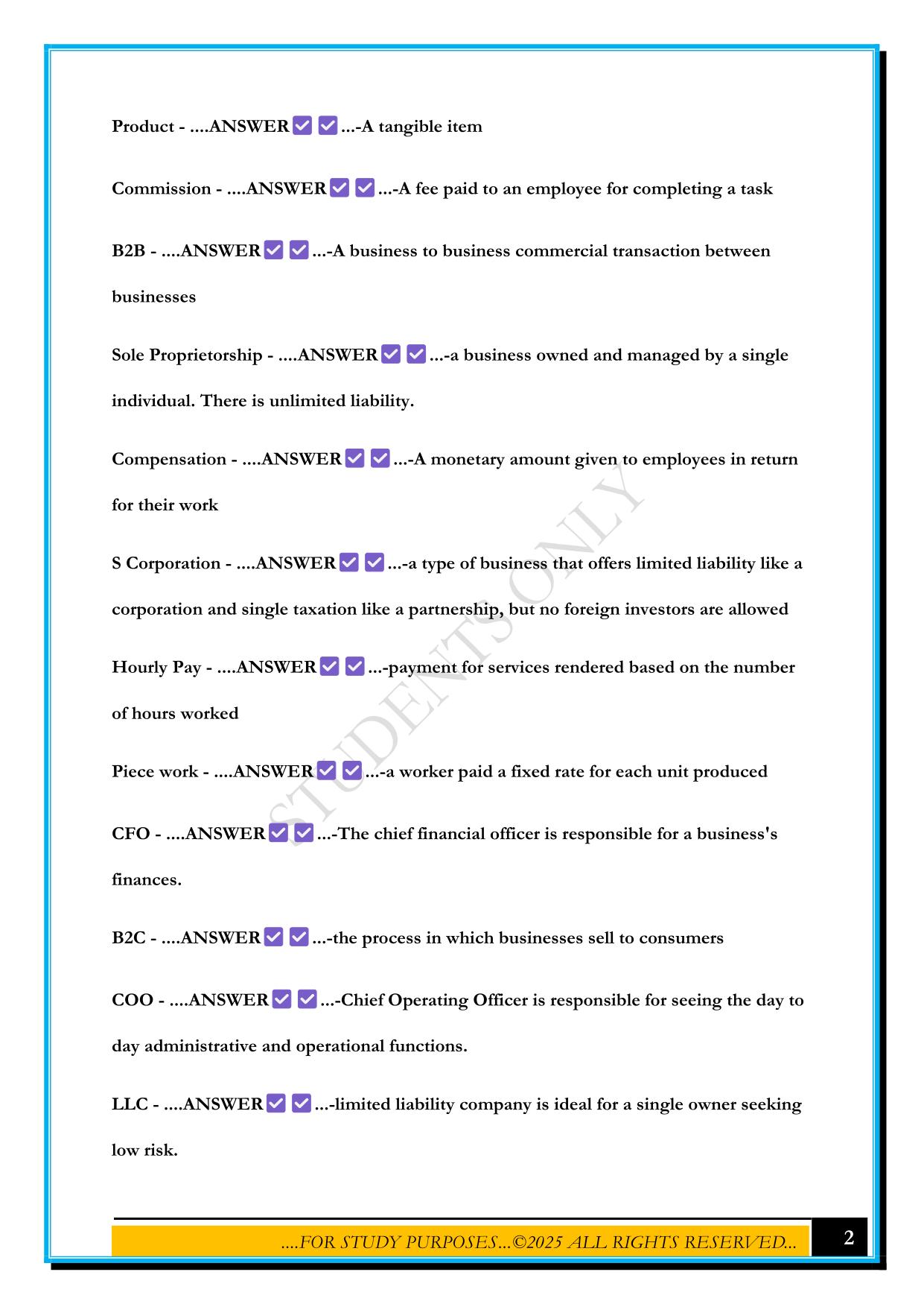 ESB DOMAIN 1 REVIEW 2025 QUESTIONS AND ANSWERS