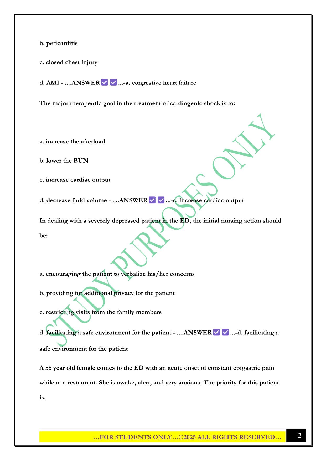 ENO - POST BKAT EXAM 2025 QUESTIONS AND ANSWERS