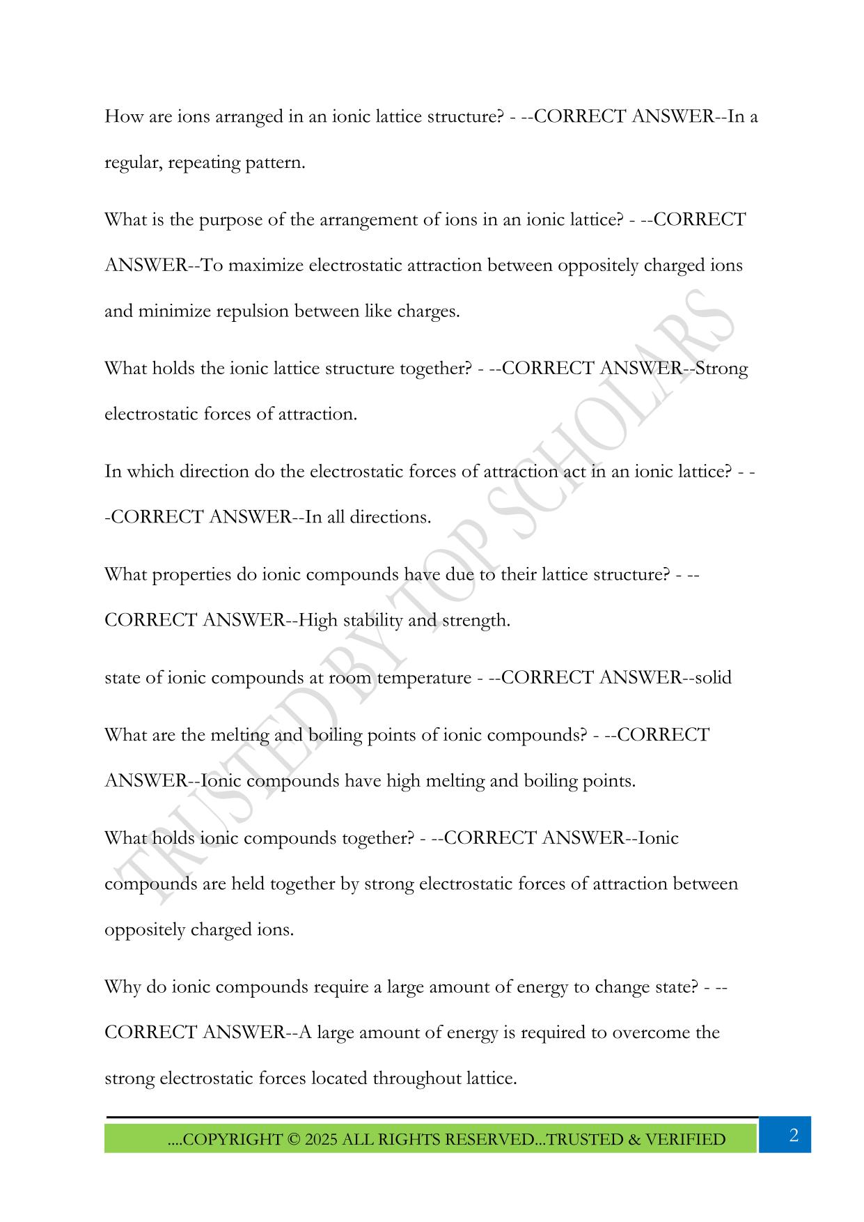 AQA A-Level Chemistry Bonding Exam 2025 Questions and Answers
