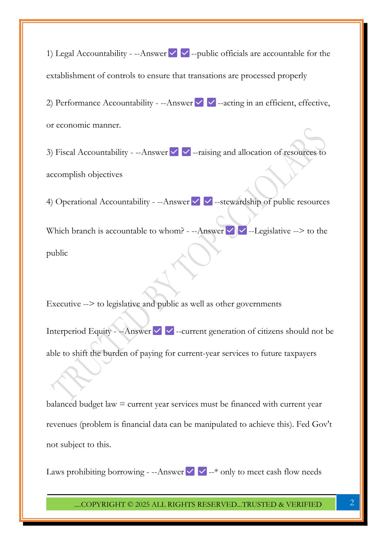 CGFM TEST 2 2025 Questions and Answers