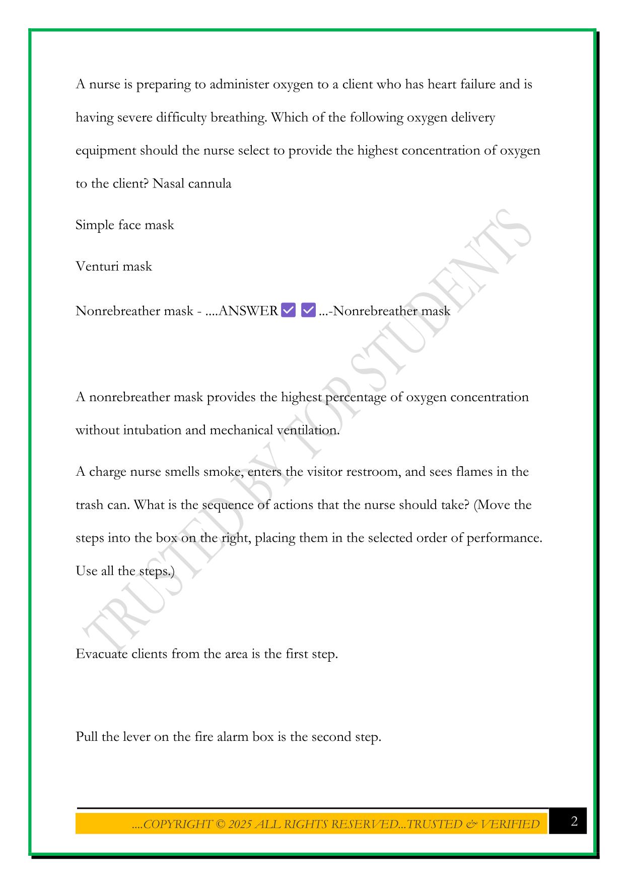 PN FUNDAMENTALS ONLINE PRACTICE 2025 A QUESTIONS AND ANSWERS