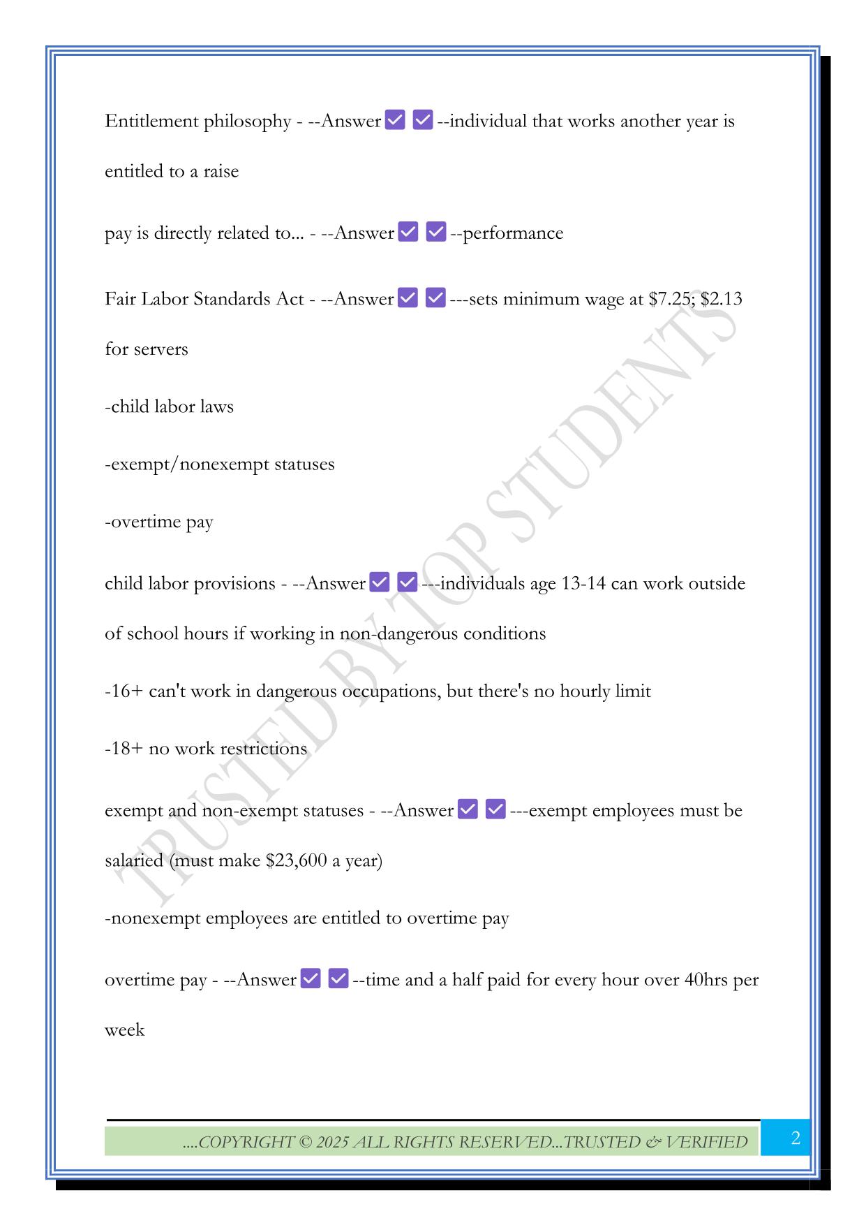HRMN 3420 Exam 4 – Walker 2025 Questions and Answers