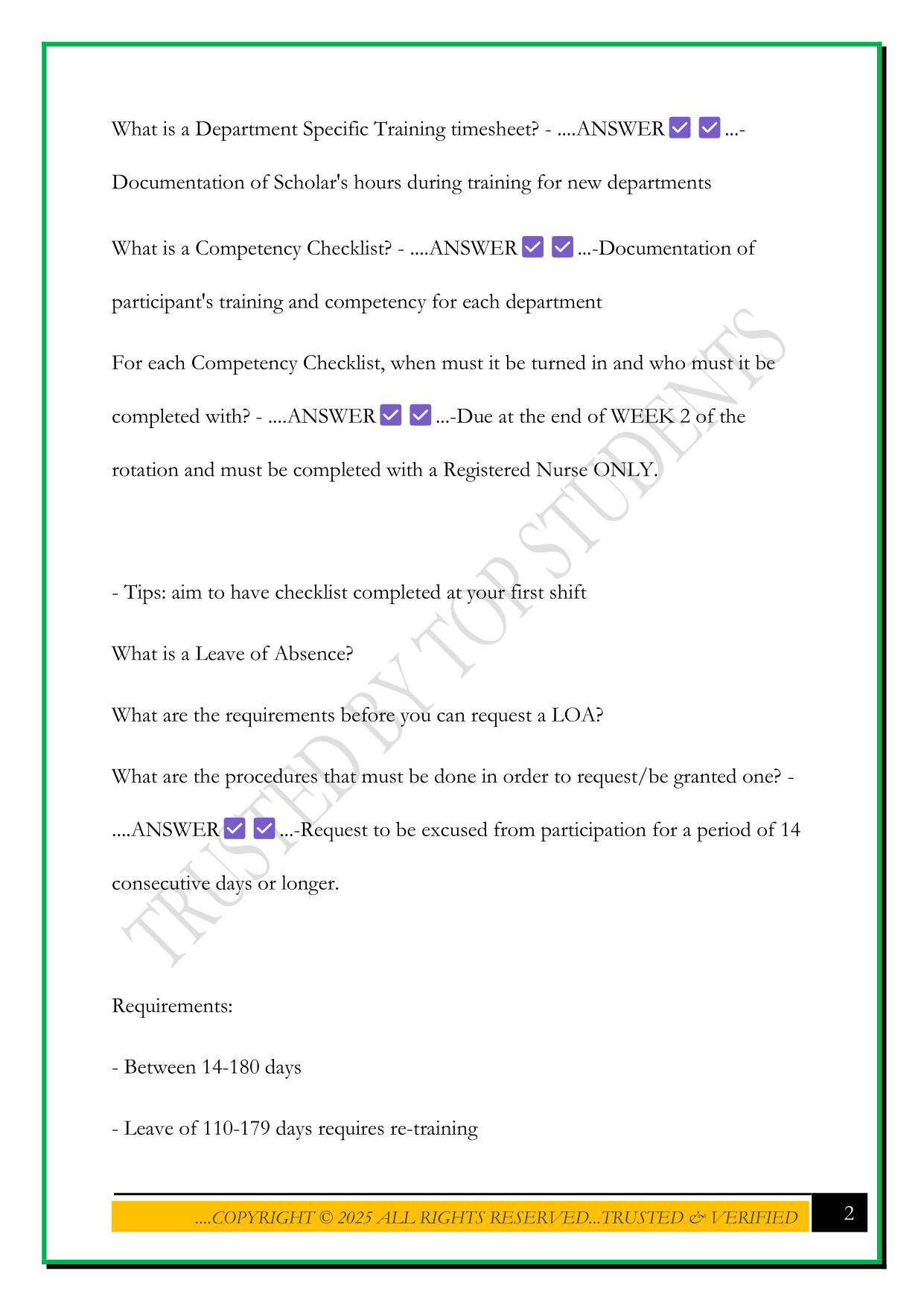 COPE HEALTH SCHOLARS EXAM 2025 QUESTIONS AND ANSWERS