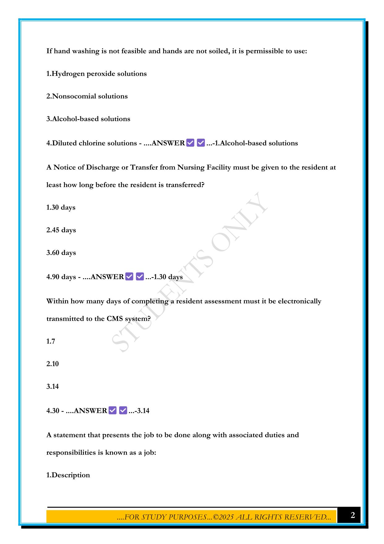 OFFICIAL NHA EXAM QUESTIONS – NAB 2025 WITH ANSWERS