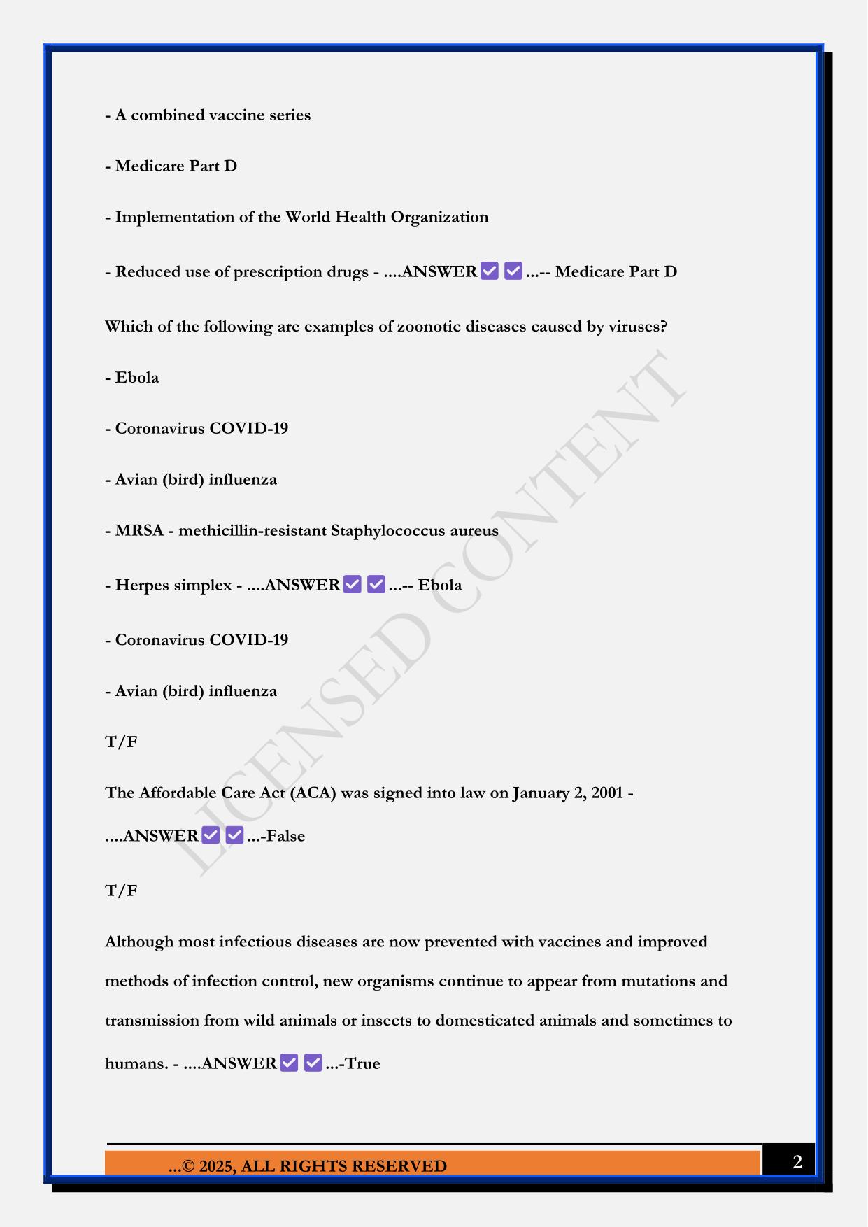 ALLIED HEALTH EXAM 2025 QUESTIONS AND ANSWERS