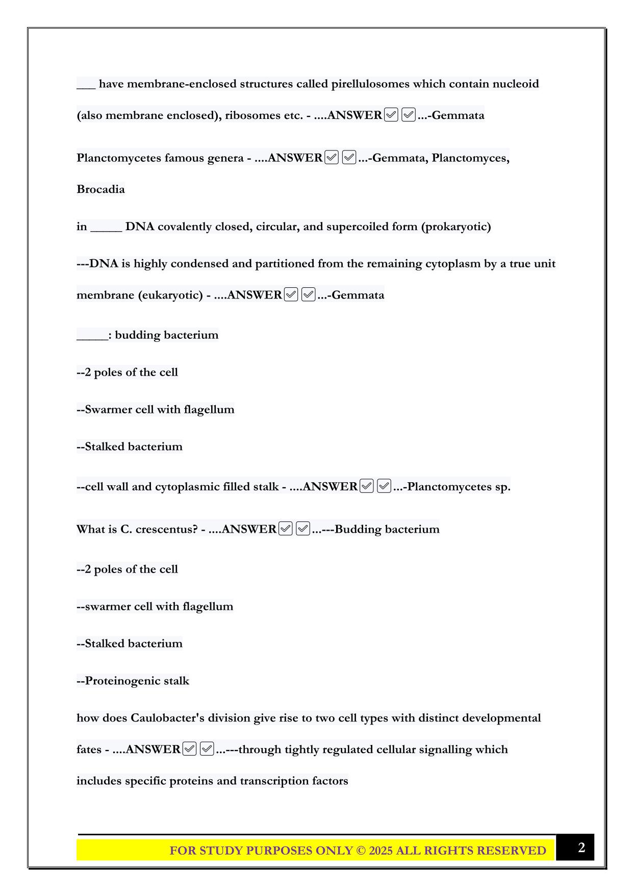 Biol 322 Final Exam 2025 Questions and Answers