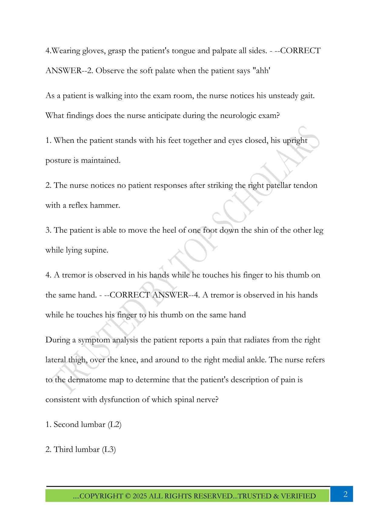 NSG 55-Assessment Exam Study 2025 Questions and Answers