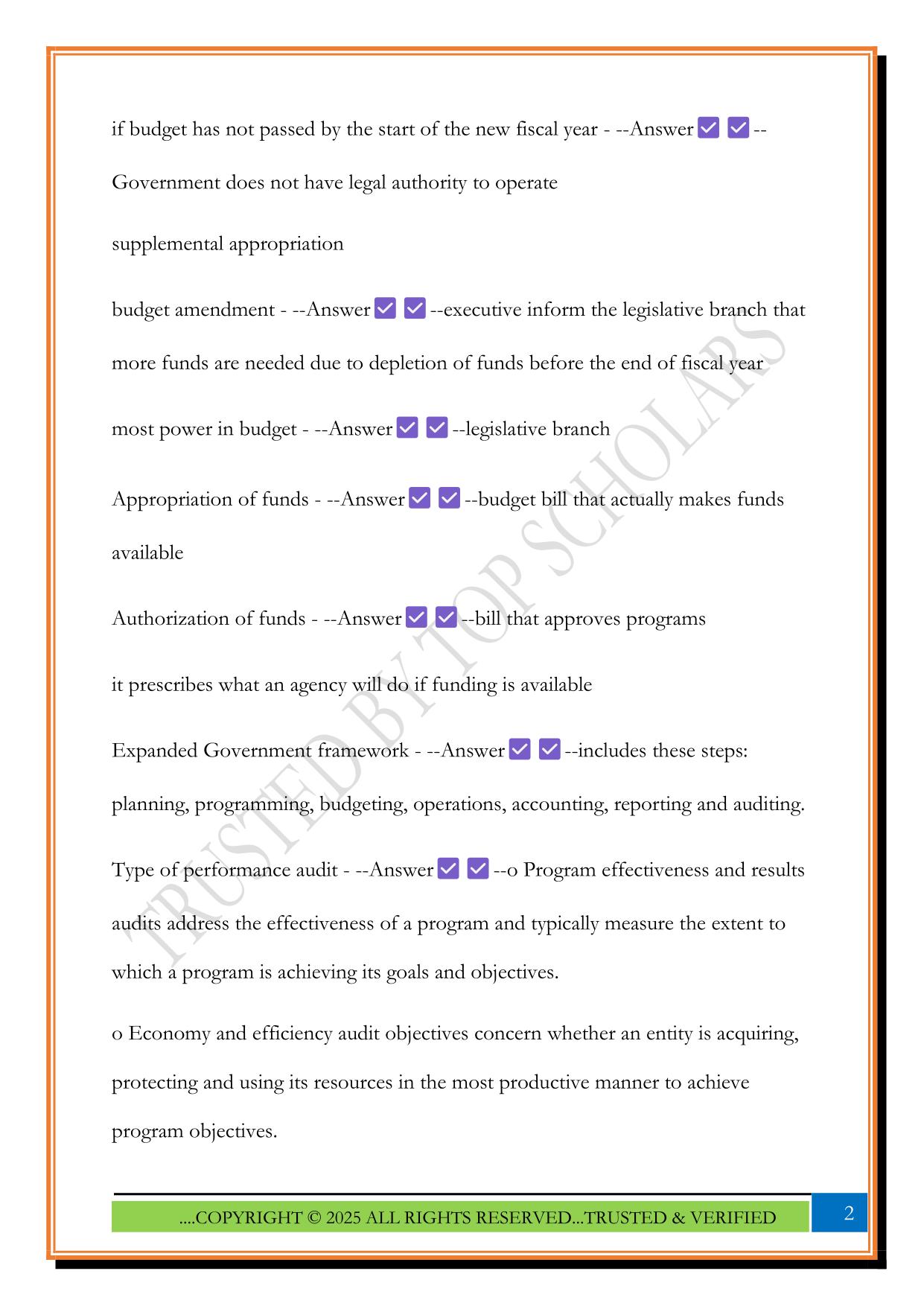 CGFM Exam 1 ALL 2025 Questions and Answers