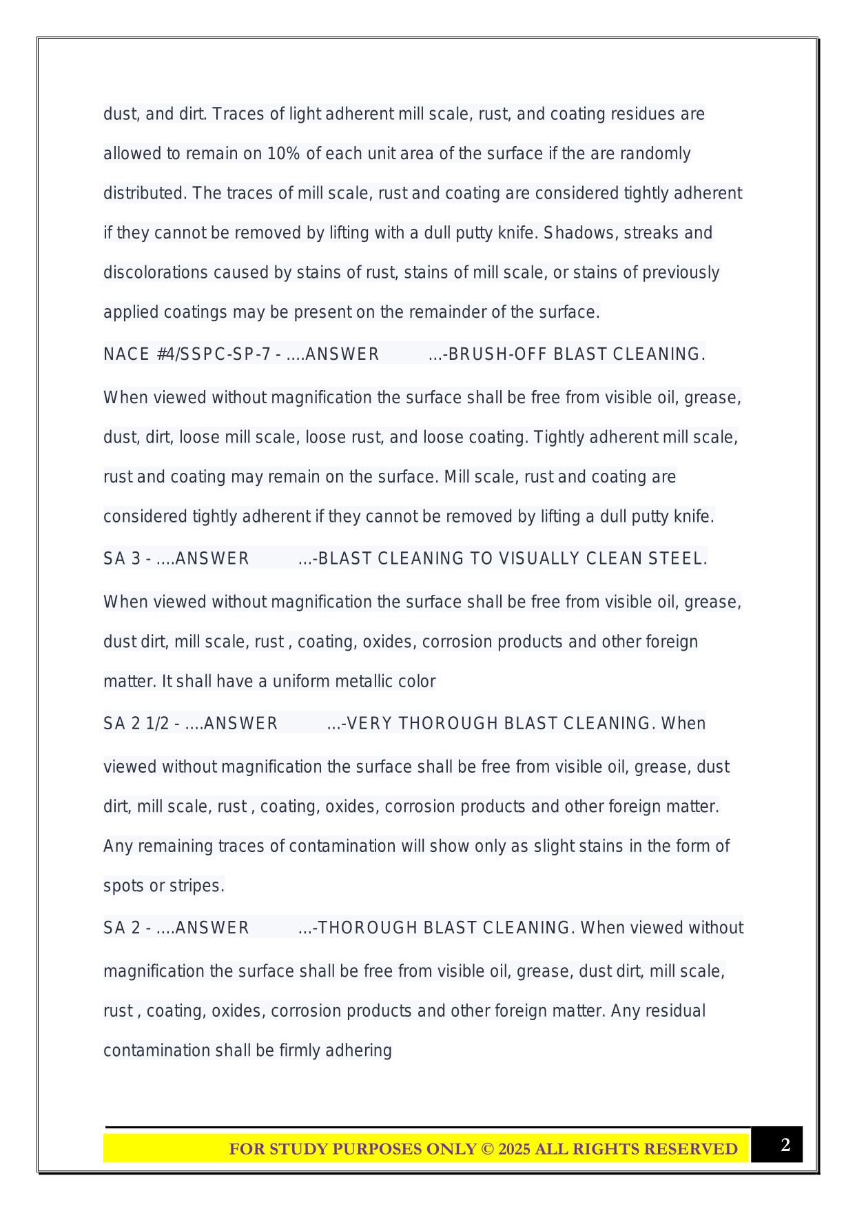 NACE CIP - Study Materials Exam 2025 Questions and Answers