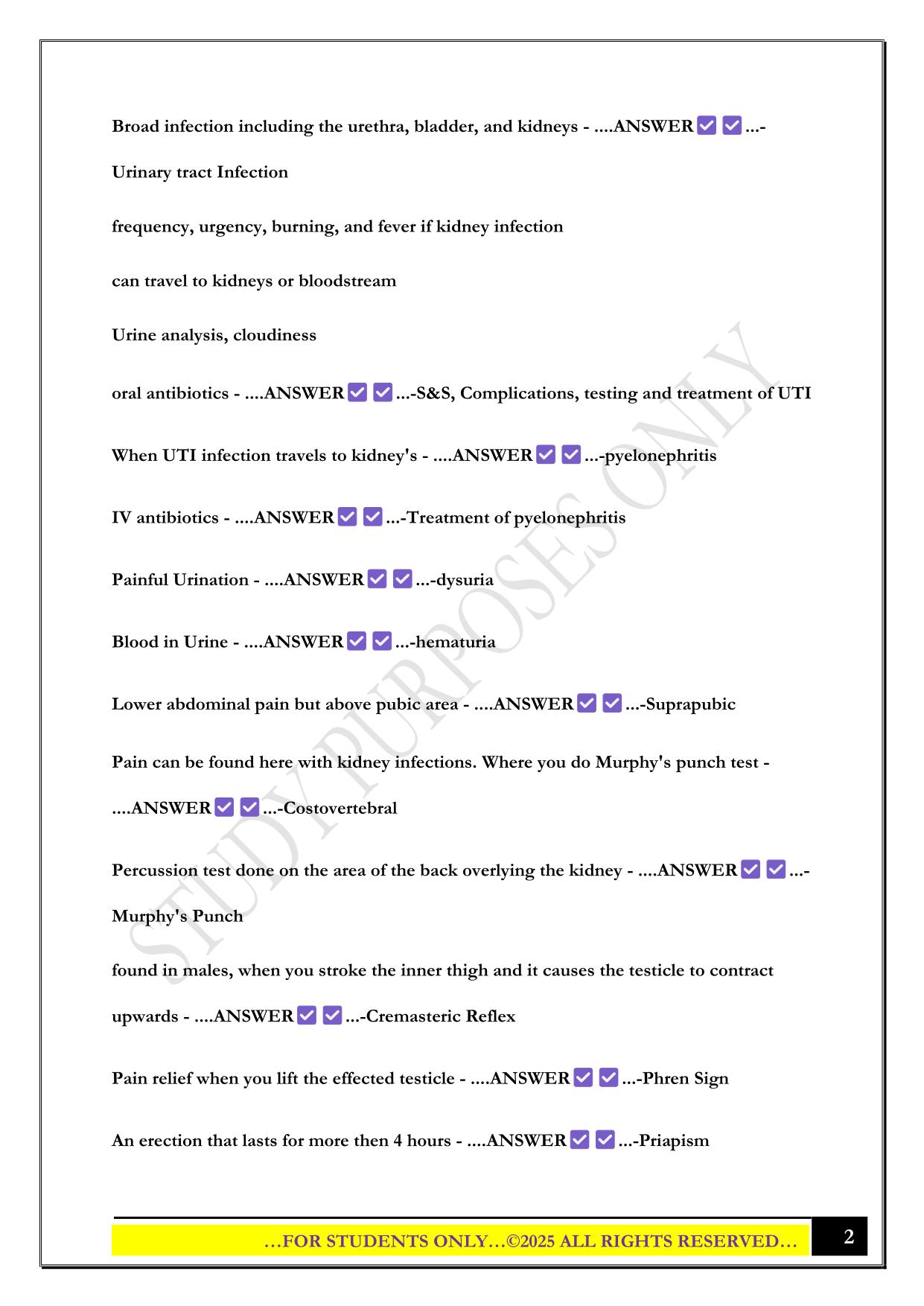 GCU BIO-322 Final exam 2025 Questions and Answers