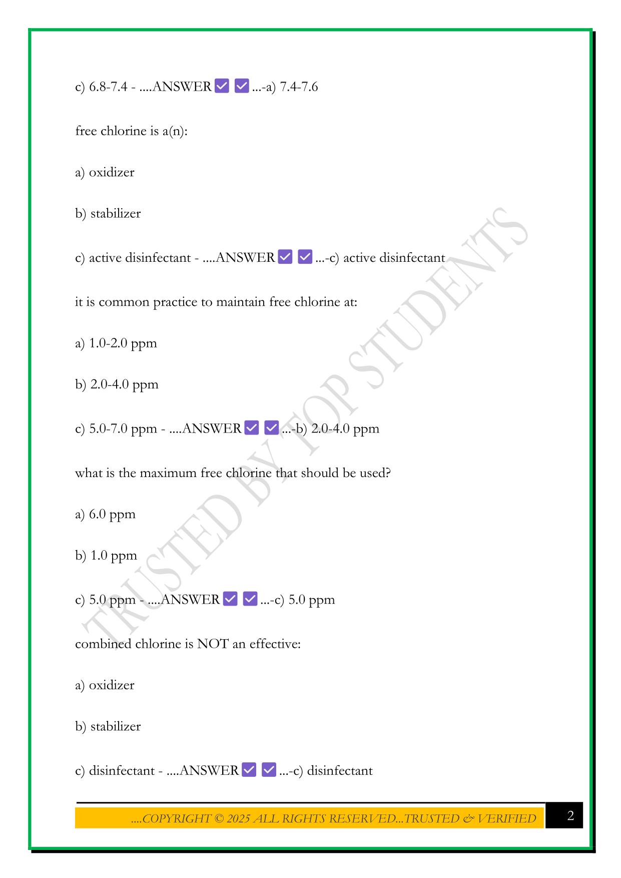 CPO TEST 2025 QUESTIONS AND ANSWERS