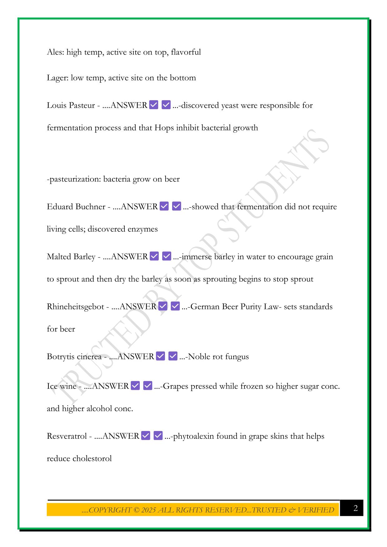 BESC 204 EXAM 3 2025 QUESTIONS AND ANSWERS